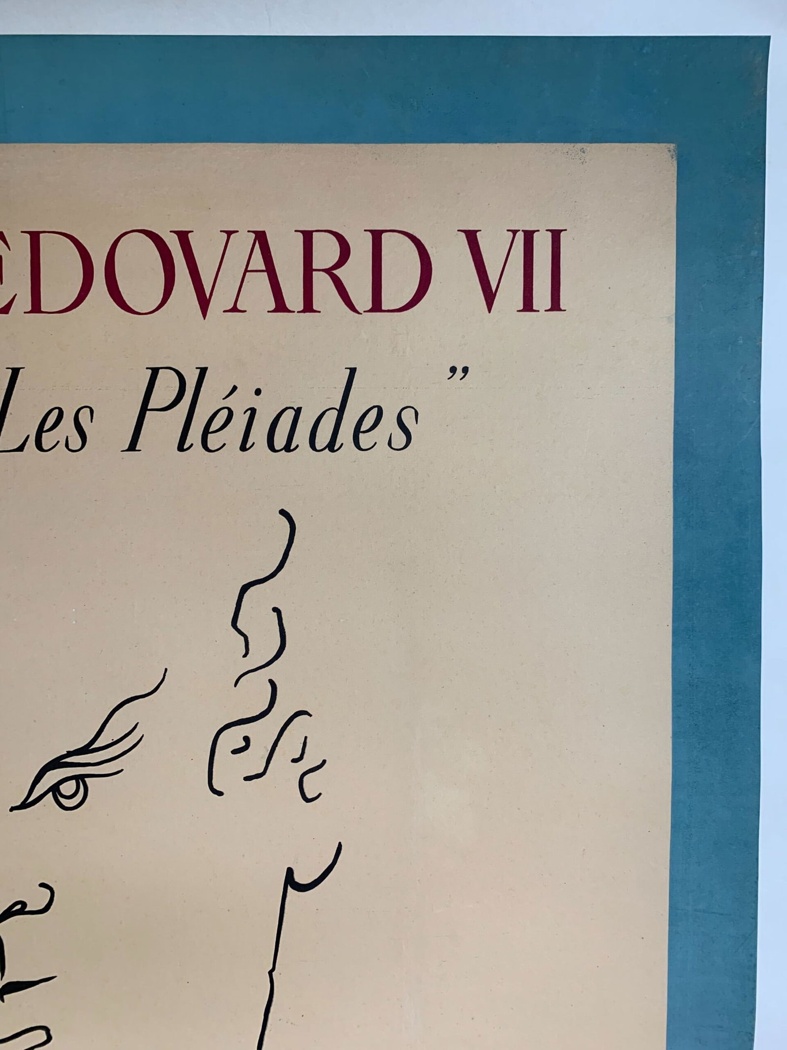 The Blessed and The Damned - Art by Cocteau (1950) 46x62.2 French Theater Poster LB - 3