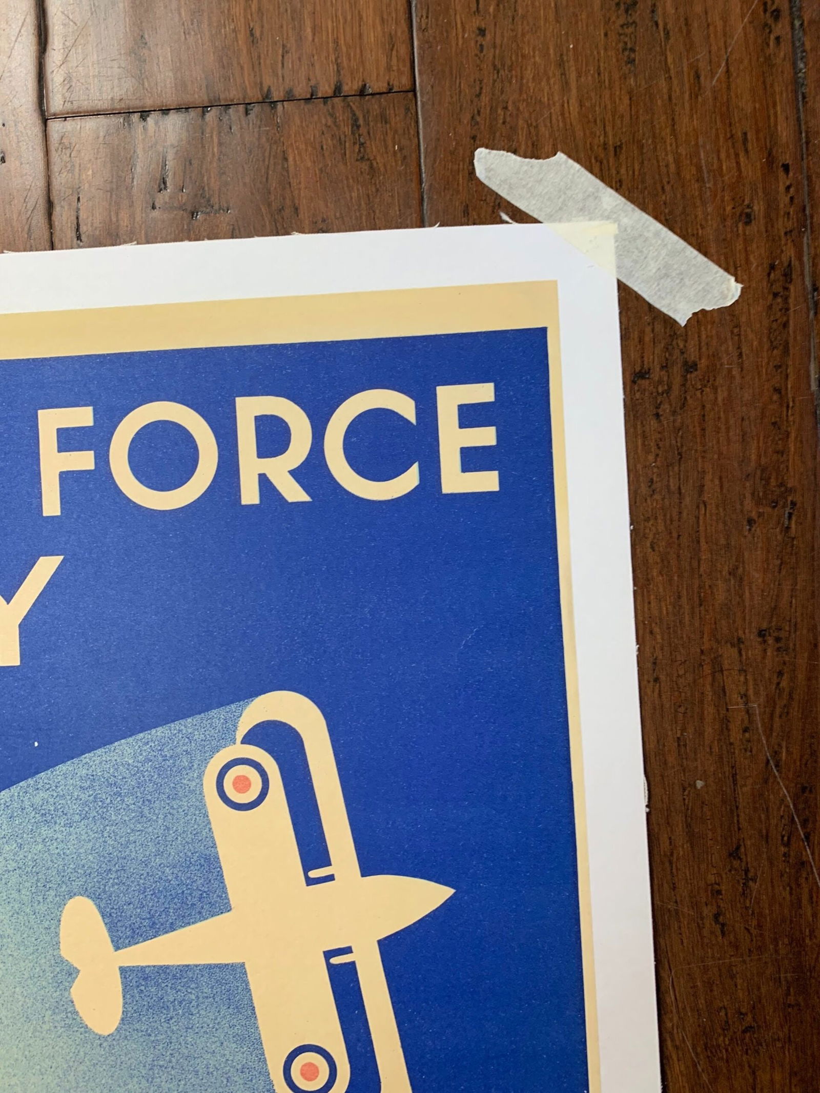 Very Rare Raf Pre-WW2 Art By W.E. Crook (1935) 20x30 UK War Poster LB - 5