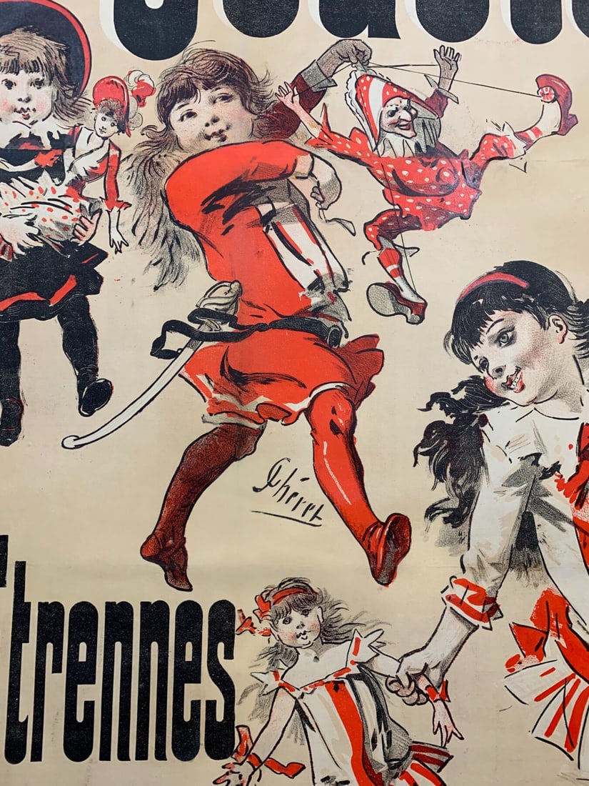 Buttes Chaumont Jouets - Art By Cheret (1885) 40x102 French Advertising Poster LB - 4