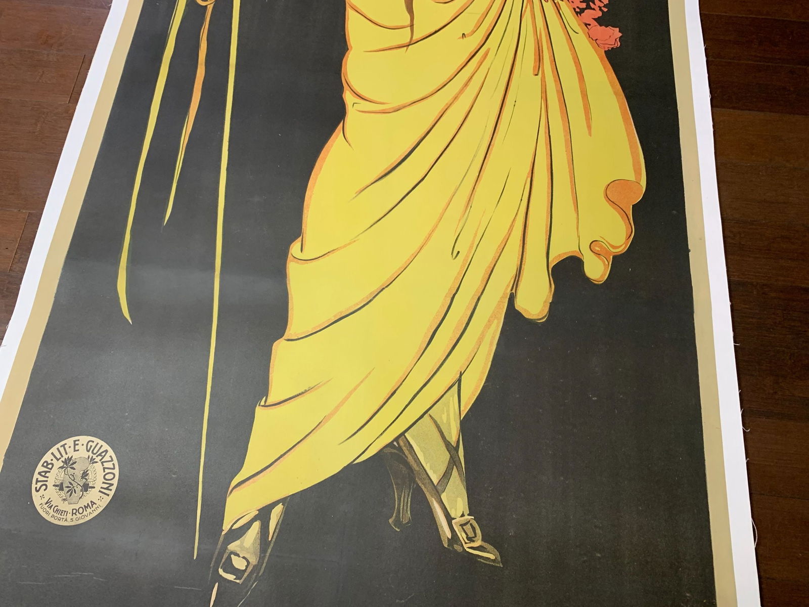 Tosca - Art by Tito Corbella (1918) 37x107 Italian Movie Poster LB - 7
