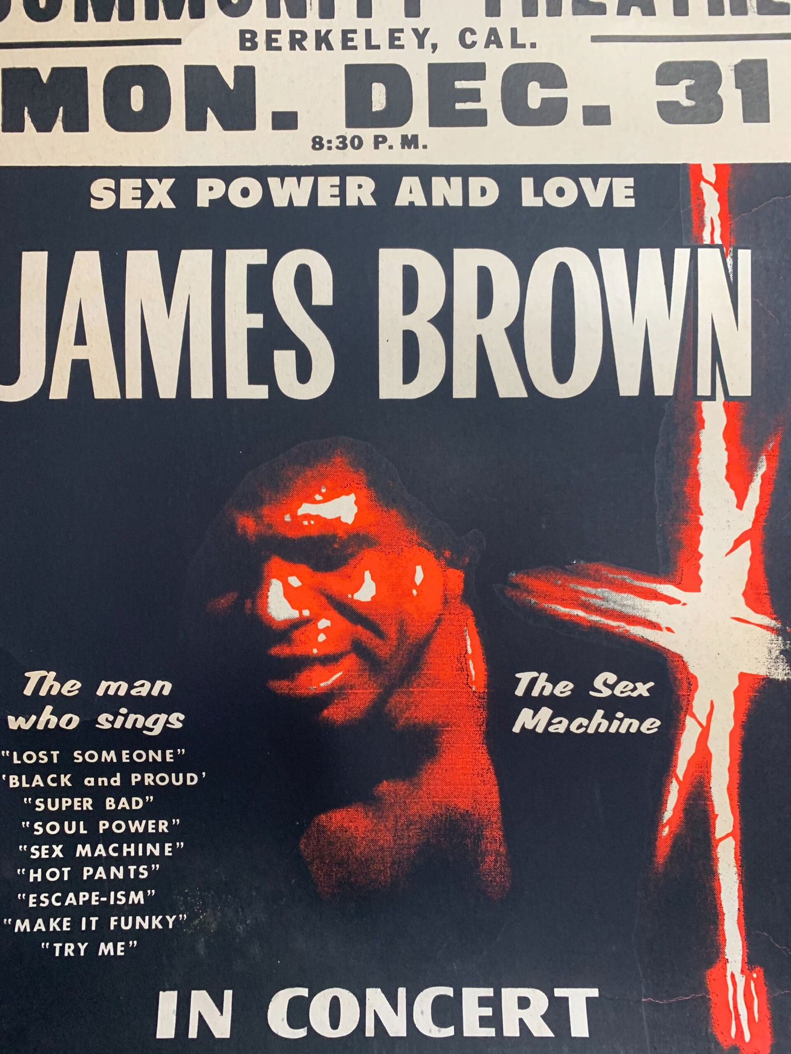 James Brown - Berkely Con. Ctr. (1972) 22x30.75 US Music Poster Exc. Cond. - 7