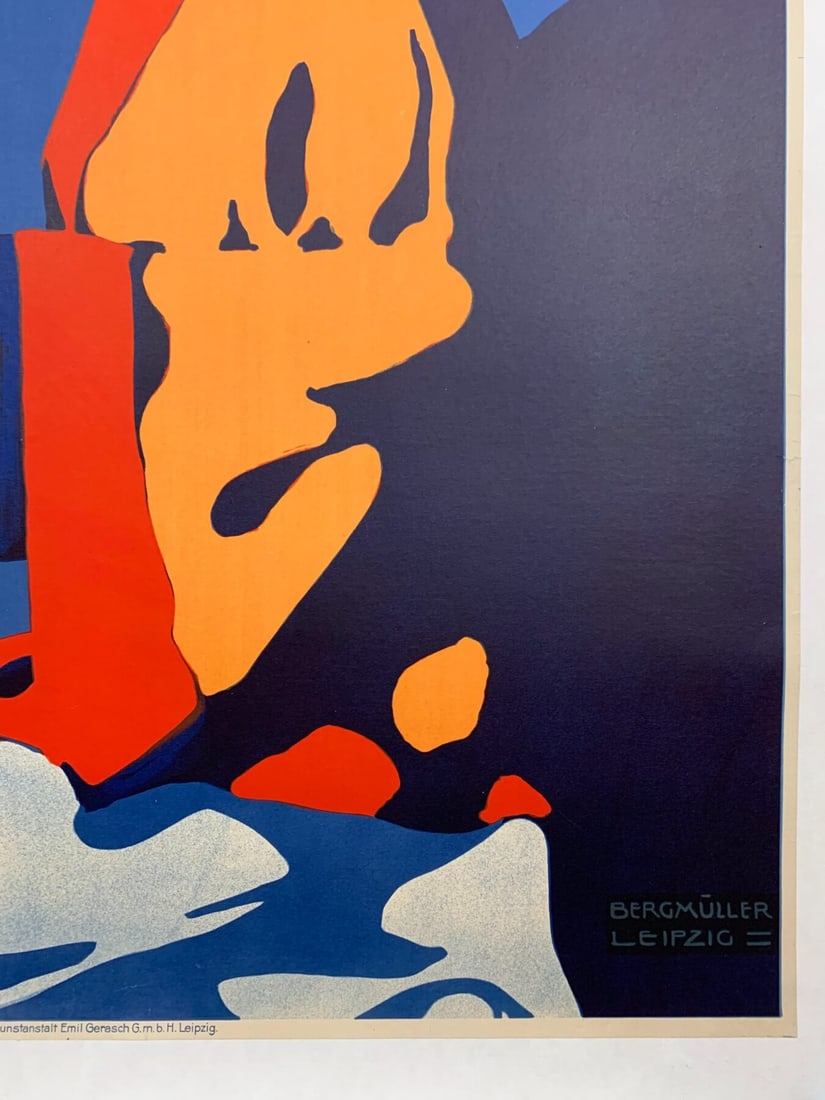 Riquet Tee - Art By Karl Bergmuller (1913) 29.875x40.875 German Travel Advertising Poster LB - 3