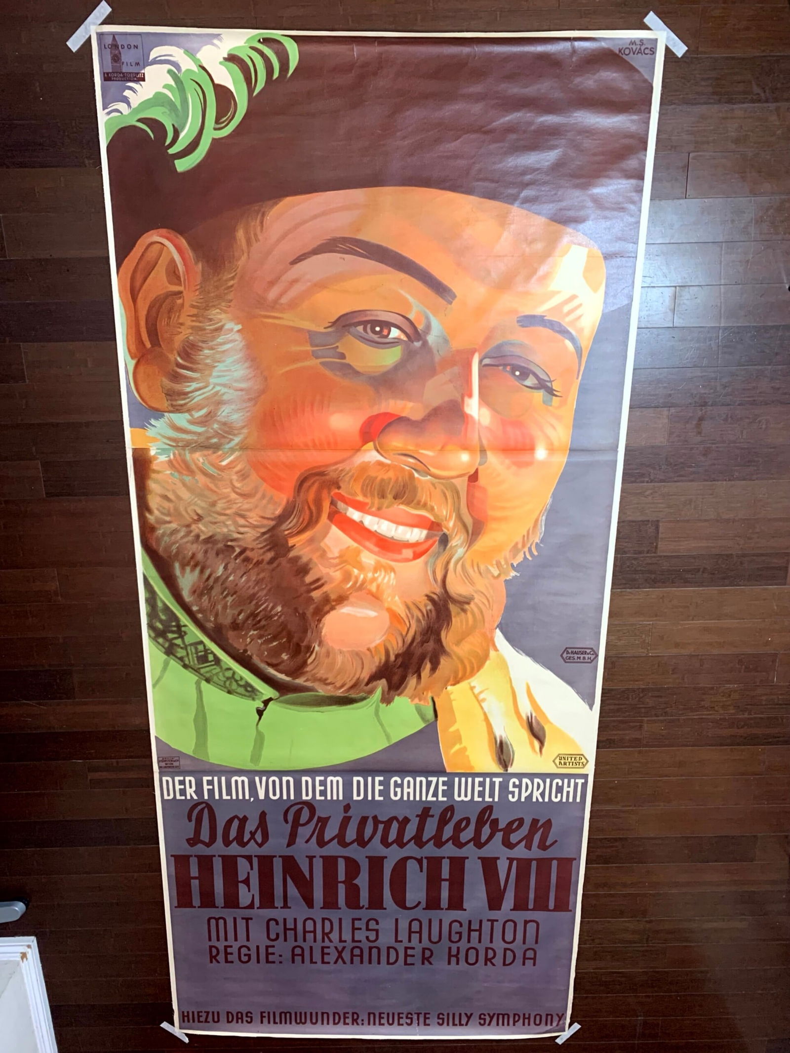 The Private Life Of Henry VIII - Art By Margite Kováts (1933) 49.2x108.2 Austrian Movie Poster - 3