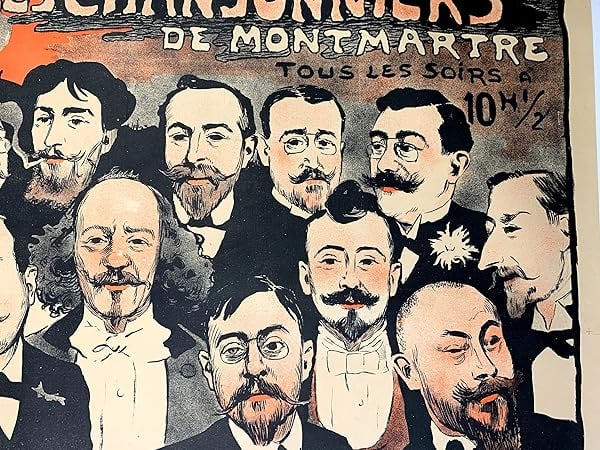Les Chansonniers - Art By Grun (1897) 43.375x54.875 French Advertising Poster LB - 6