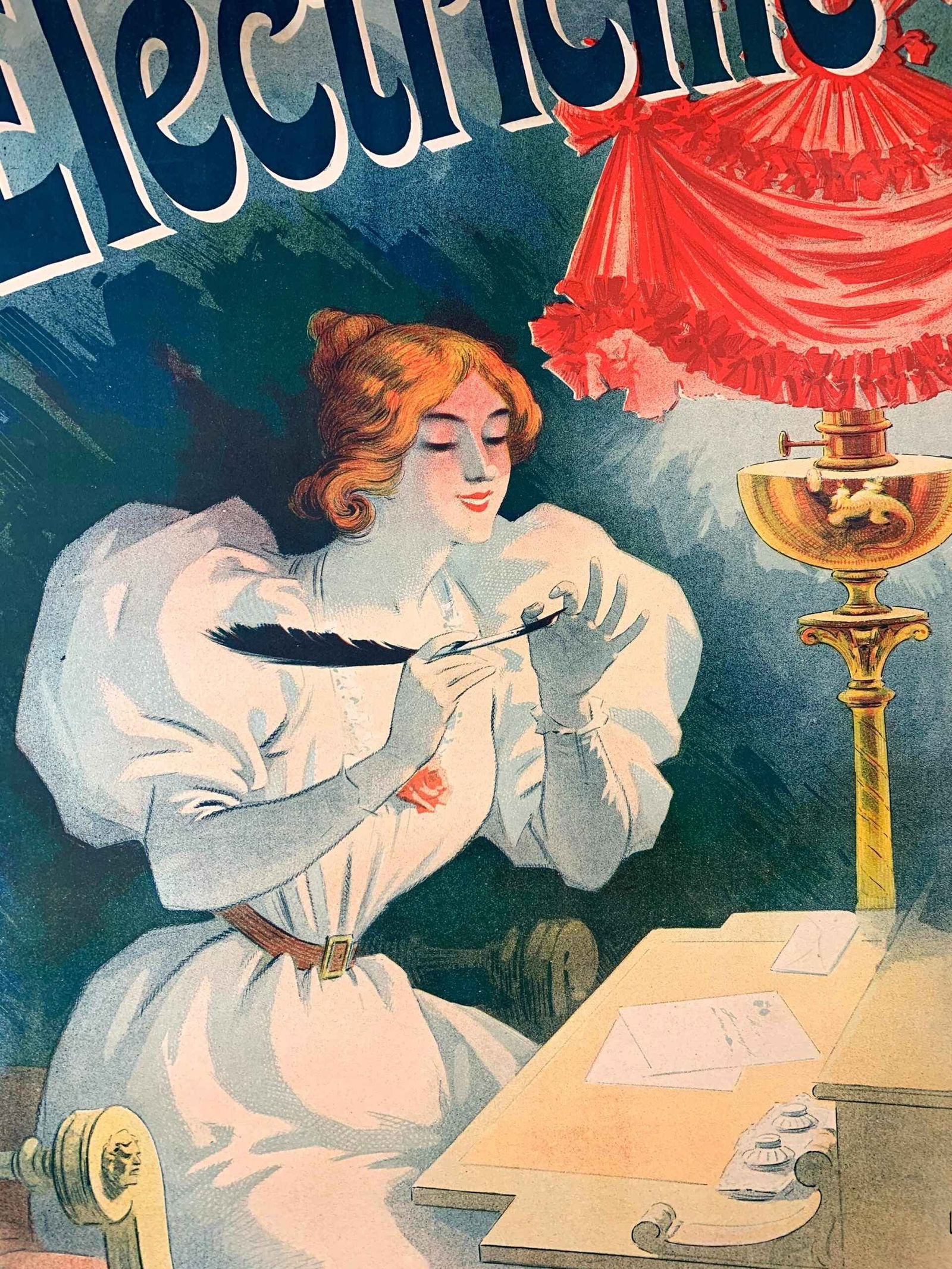 Electricine - Art By Lucien Baylac (1895) 34.75x49 French Poster LB - 2