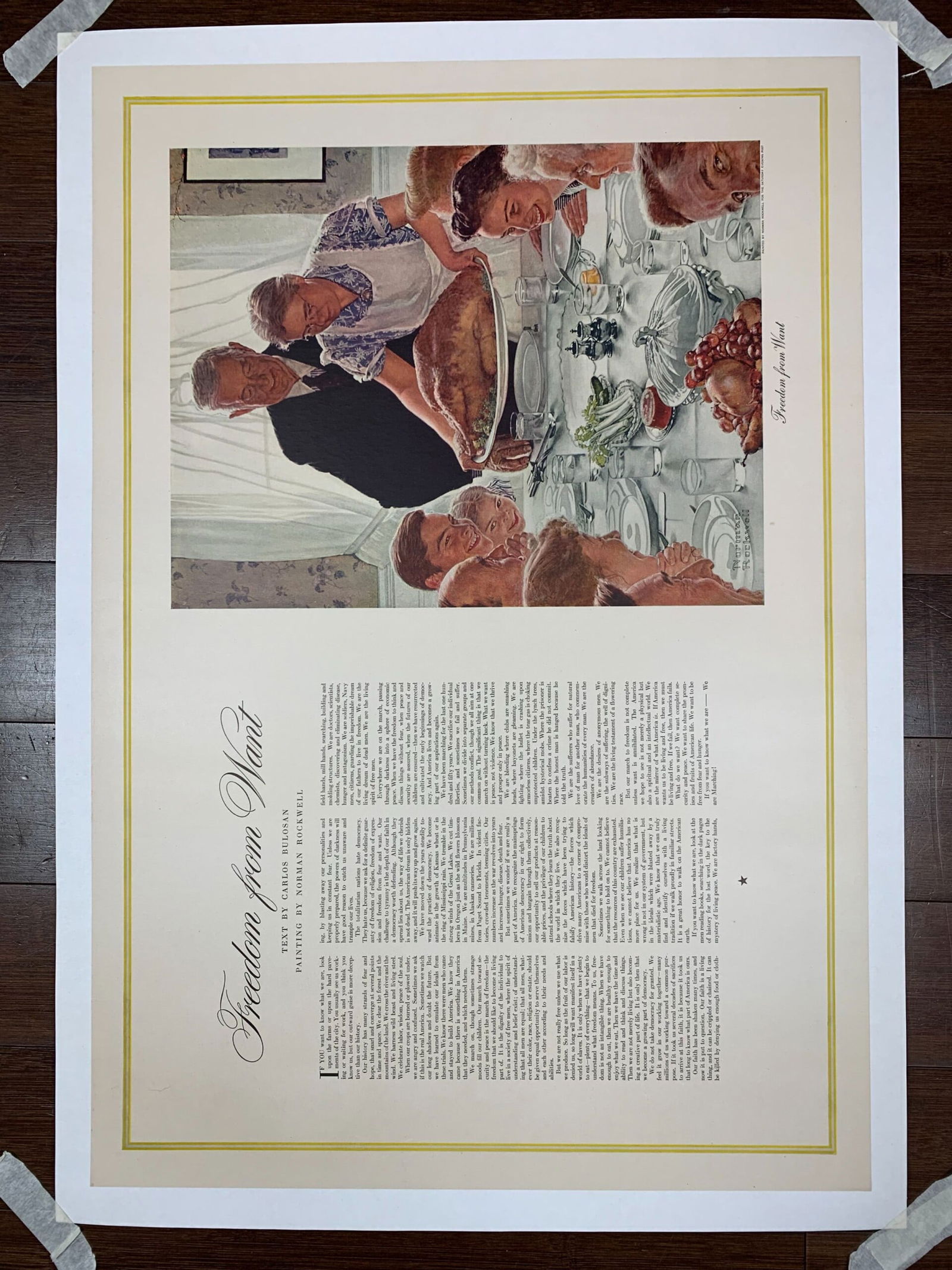 The Four Wants - Norman Rockwell (1943) 20x28 US Posters LB (x4) - 3