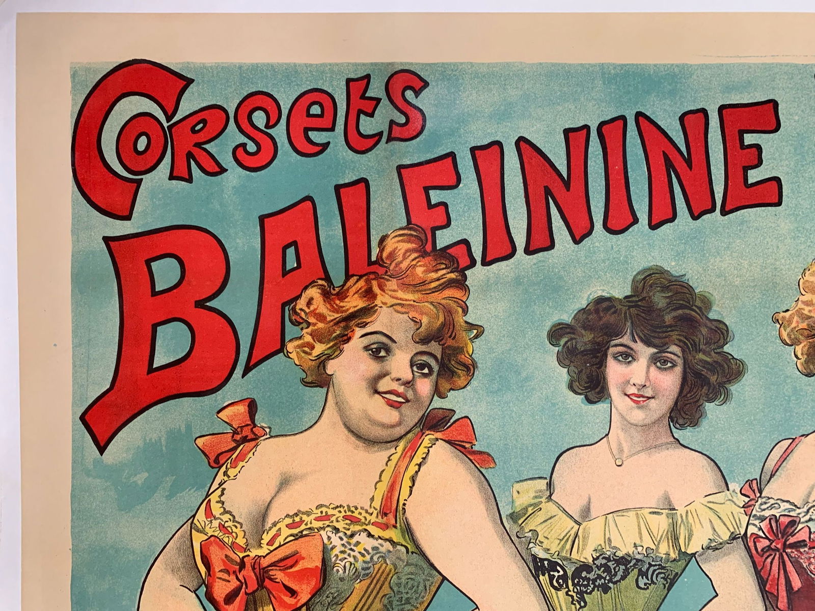 Corsets Baleinine Incassables - Art by Alfred Choubrac (1890's) 37x50.75 French Advertising Poster - 2