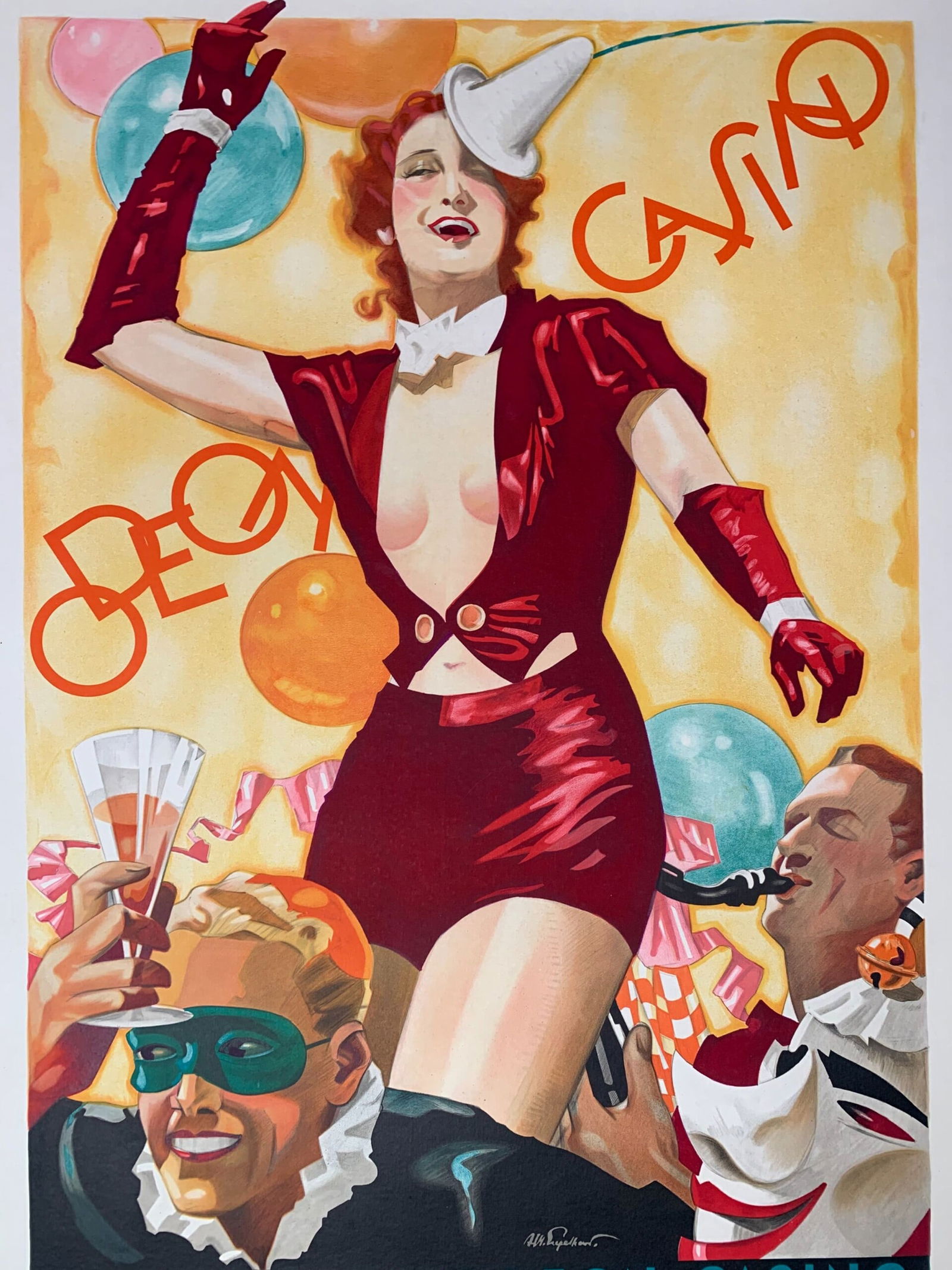 Odeon Casino - Art by Julius Ussy Engelhard (1938) 33.75x47.5 German Advertising Poster - 7