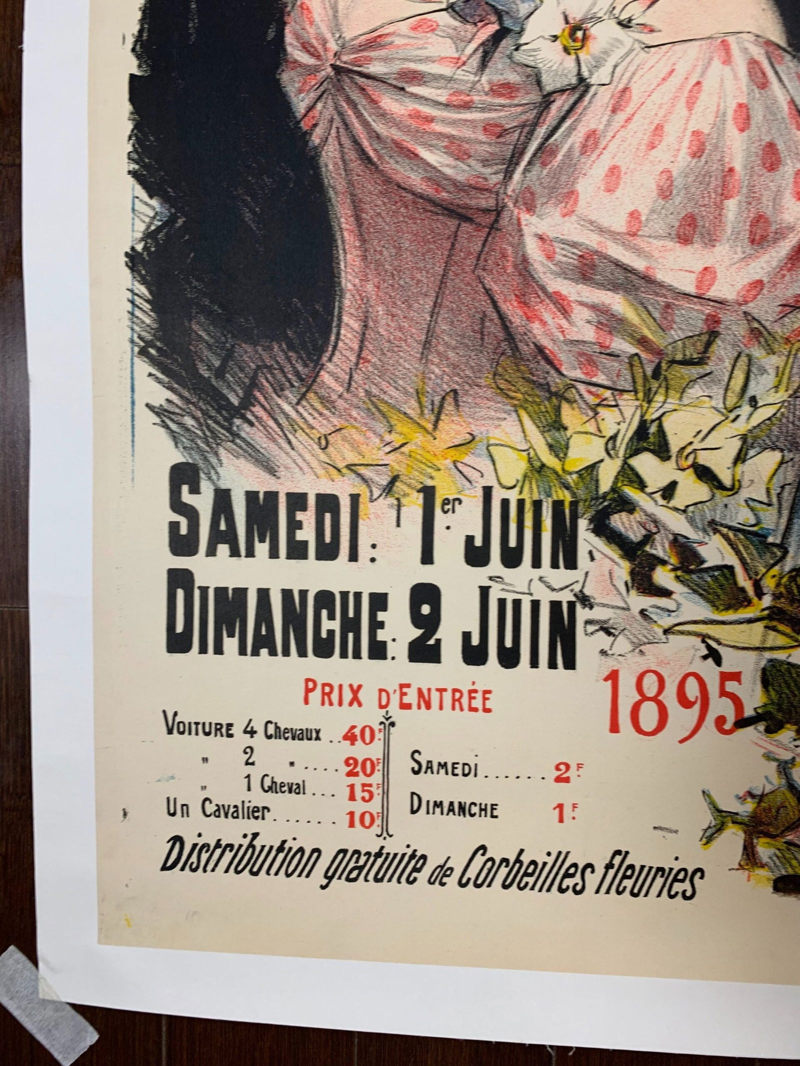 Fete Des Fleurs - Art By Lousi Galice (1895) 35.5x49 French Advertising Poster LB - 4
