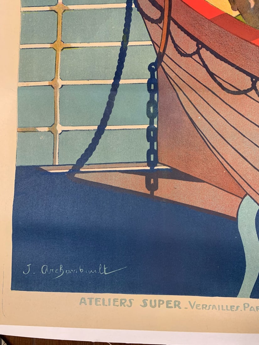 Le Voyage De Maciste - Unique Art By Archambault (1919) 47x63 French Movie Poster LB - 7