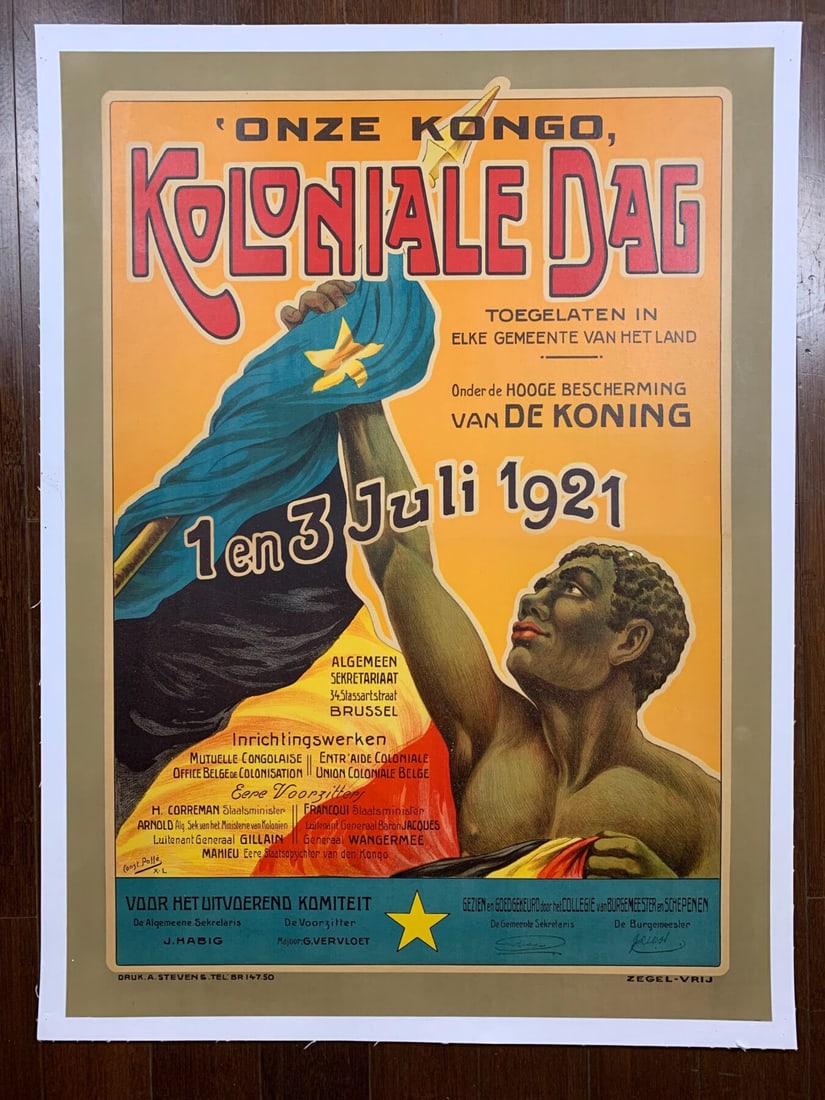 Koloniale Dag - Art By Constant Poffe (1921) 24.25x32.875 Belgian Advertising Poster LB - 2