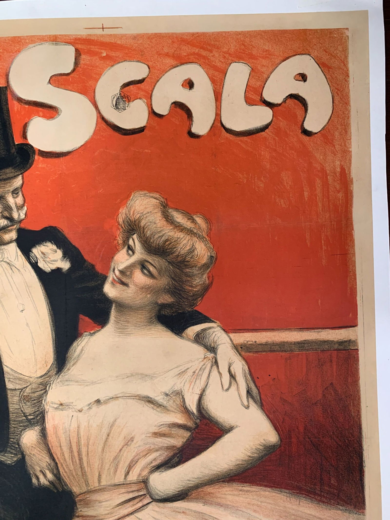 Scala - La Tournee - Art by Georges Redon (1906) 37x50 French Theater Poster LB - 3