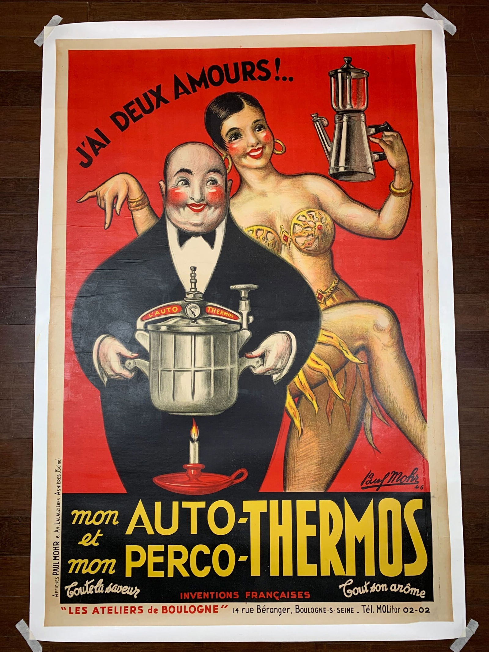 Auto Thermos - Art Mohr (1946) 39.25x59 French Advertising Poster LB - 2