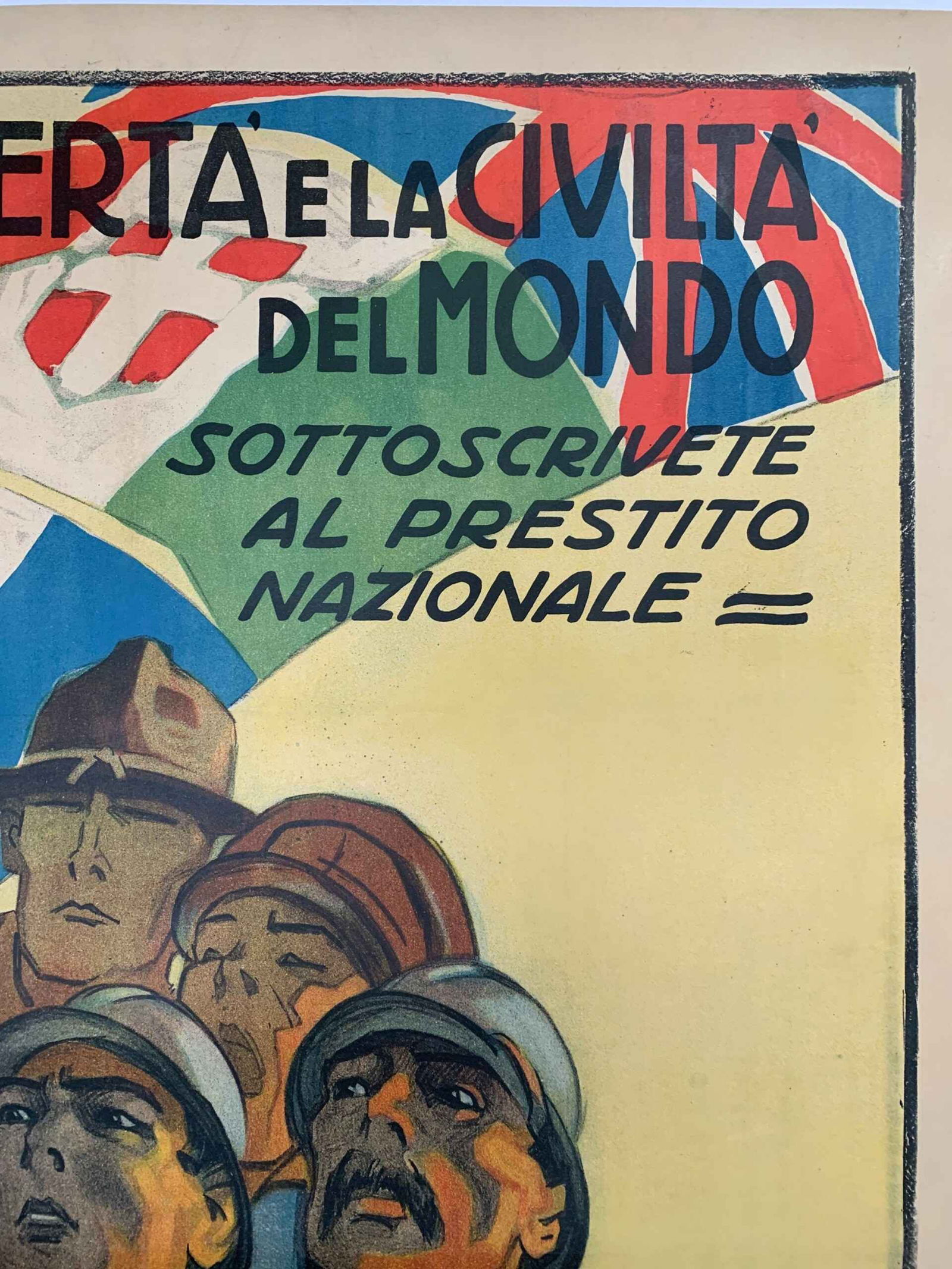 Per la Liberta e la Civalta - Art by Dudovich (1917) 39.25x54.25 Italian WWI Poster LB - 3