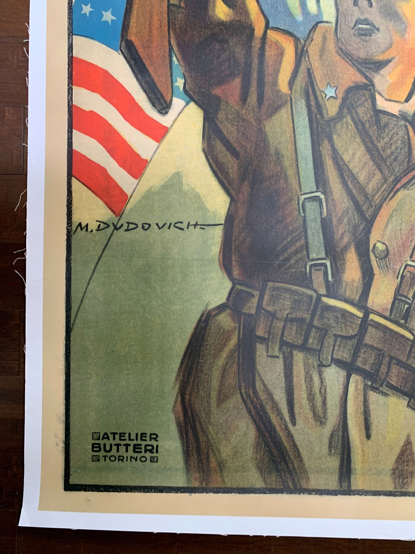 Per la Liberta e la Civalta - Art by Dudovich (1917) 39.25x54.25 Italian WWI Poster LB - 5