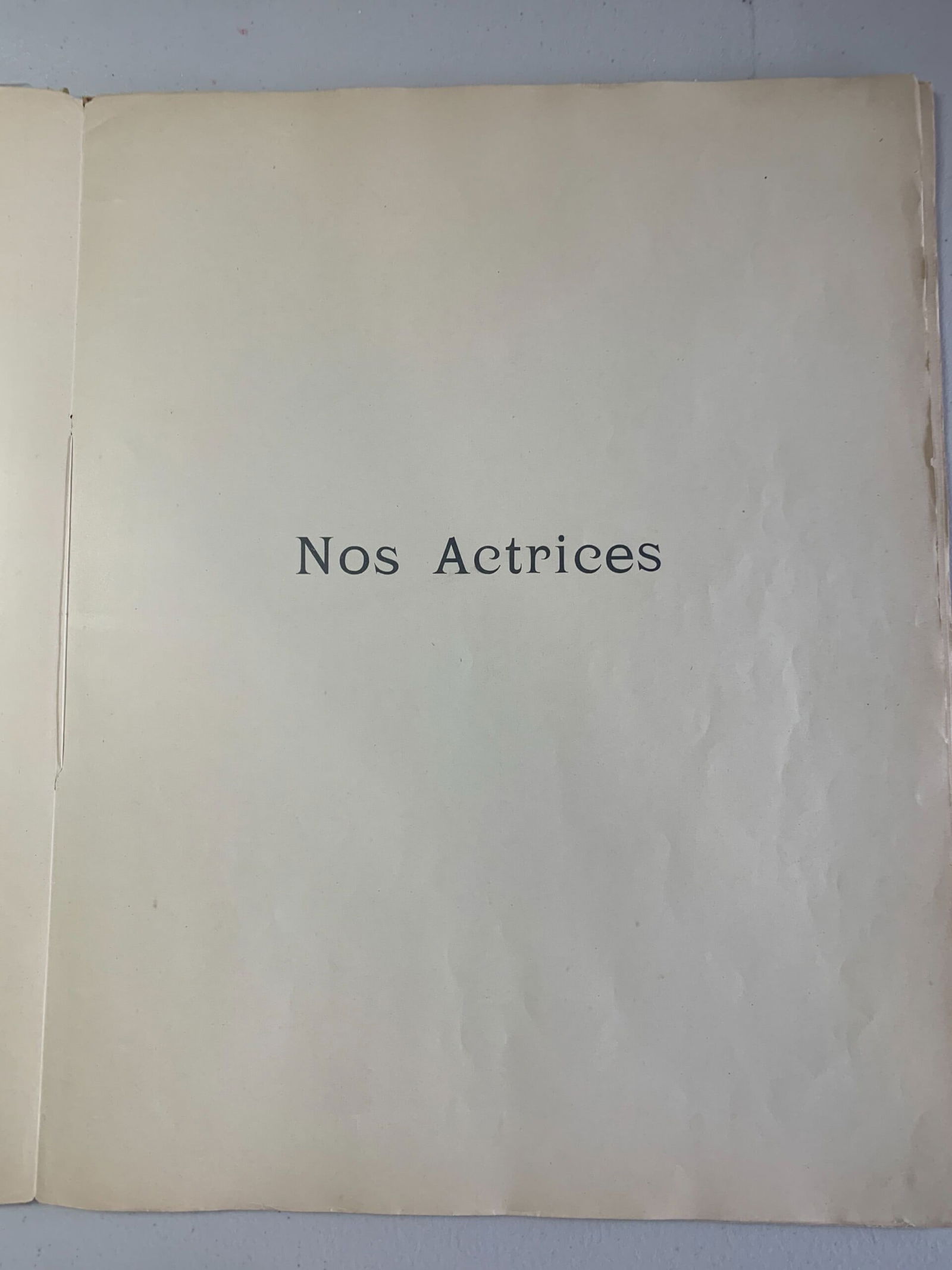 Nos Actrices Pas Cappiello (1899) 18x14 French Hardcover. First Edition. - 2