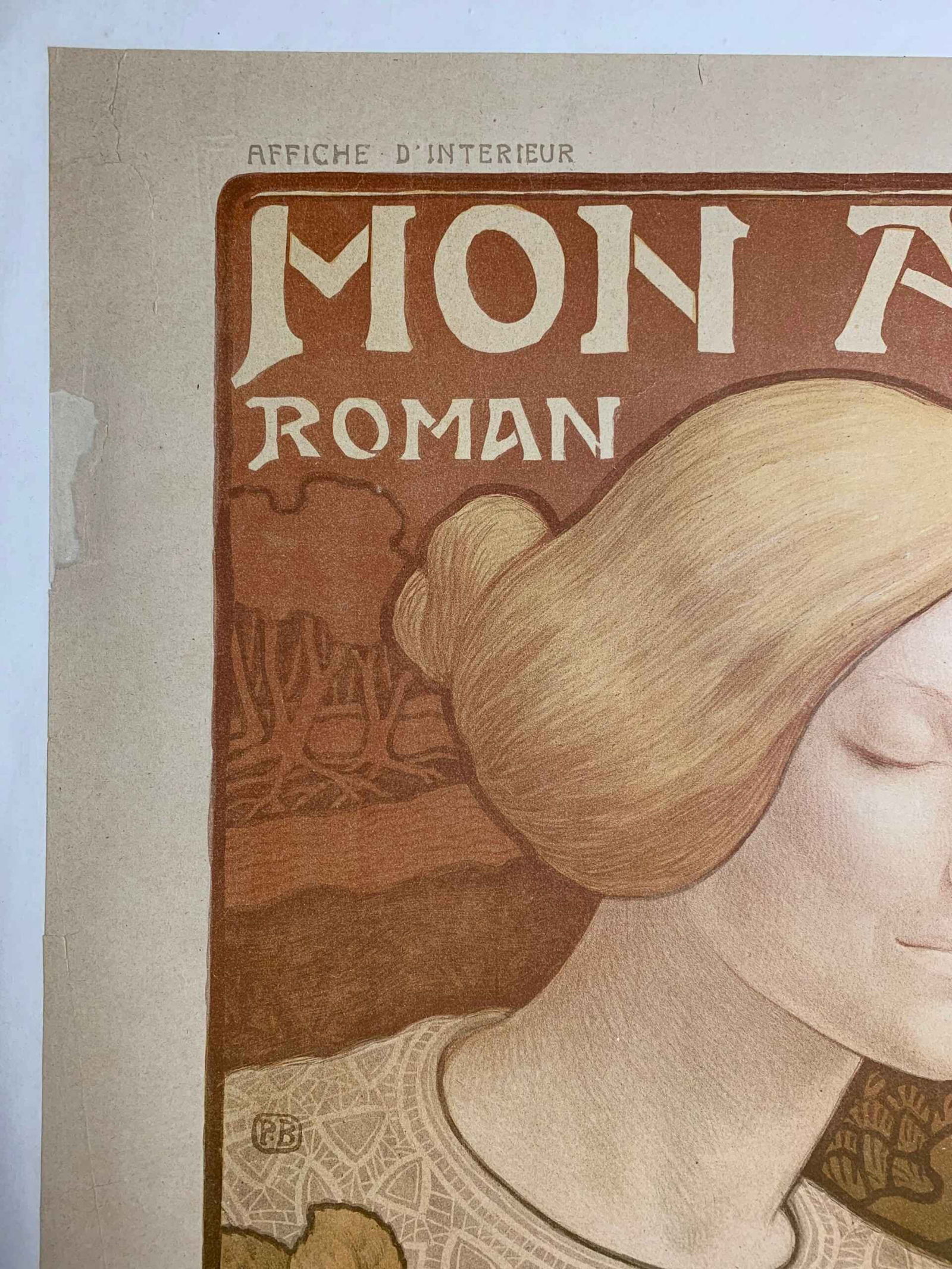 Mon Amie/Les Violettes - Art Berhon (1900) 18.125x18.5 French Lithograph LB - 2