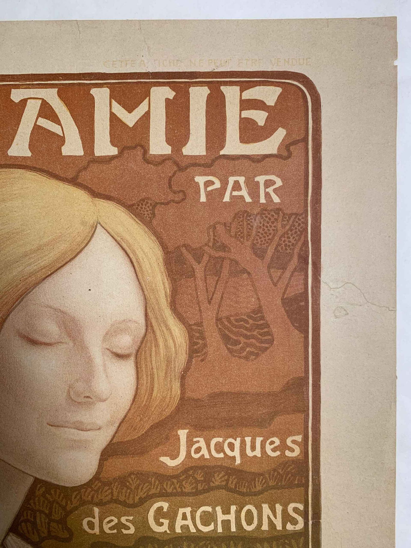 Mon Amie/Les Violettes - Art Berhon (1900) 18.125x18.5 French Lithograph LB - 3