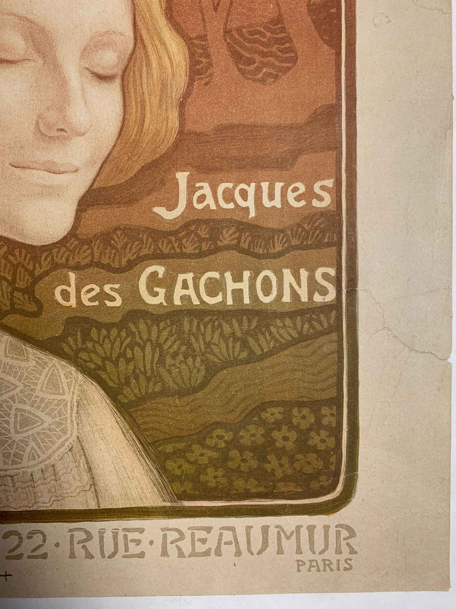 Mon Amie/Les Violettes - Art Berhon (1900) 18.125x18.5 French Lithograph LB - 4