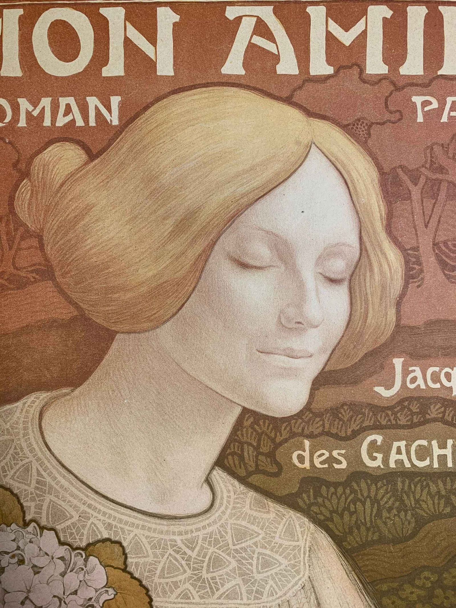 Mon Amie/Les Violettes - Art Berhon (1900) 18.125x18.5 French Lithograph LB - 6