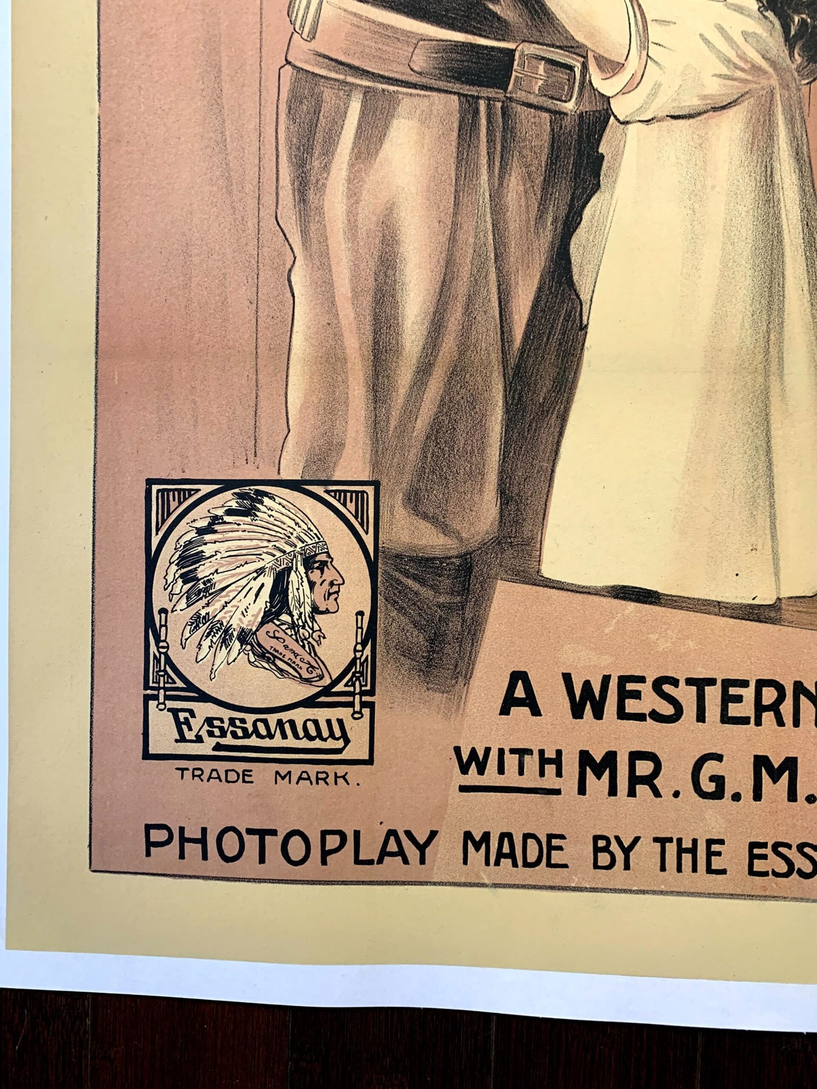 Des Kindes Einfluss - Bronco Billy (1912) German/US One Sheet Movie Poster - 1st Cowboy Movie Star! - 3