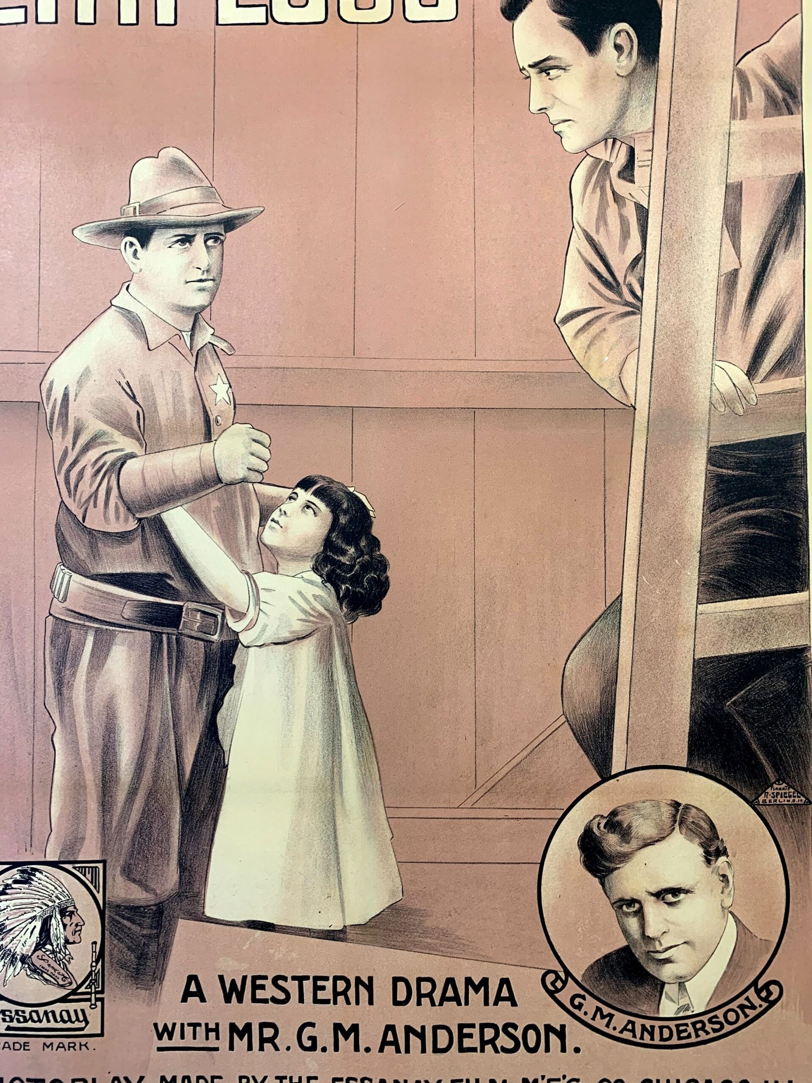 Des Kindes Einfluss - Bronco Billy (1912) German/US One Sheet Movie Poster - 1st Cowboy Movie Star! - 4