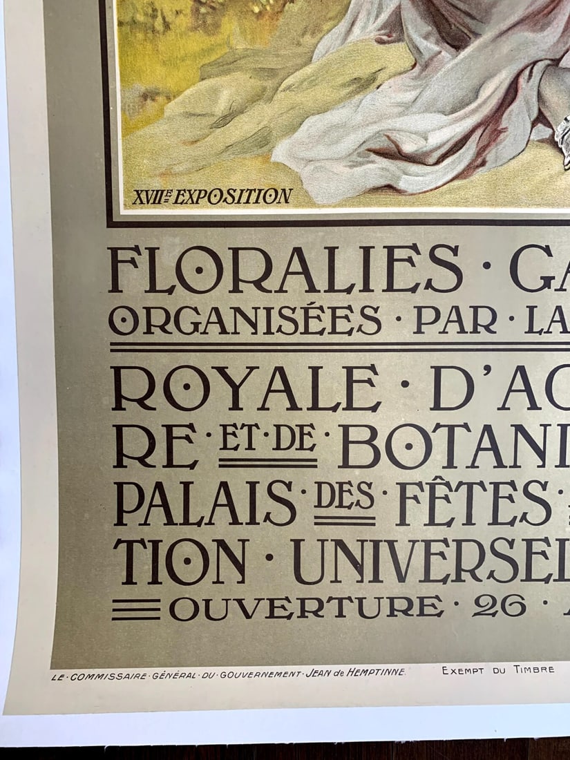 Floralies Gantoises - Belgian State Railways - De Rycker & Mendel (1913) 25.125x40 Belgian - 2