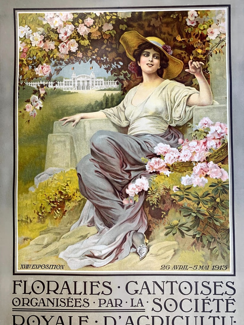 Floralies Gantoises - Belgian State Railways - De Rycker & Mendel (1913) 25.125x40 Belgian - 5