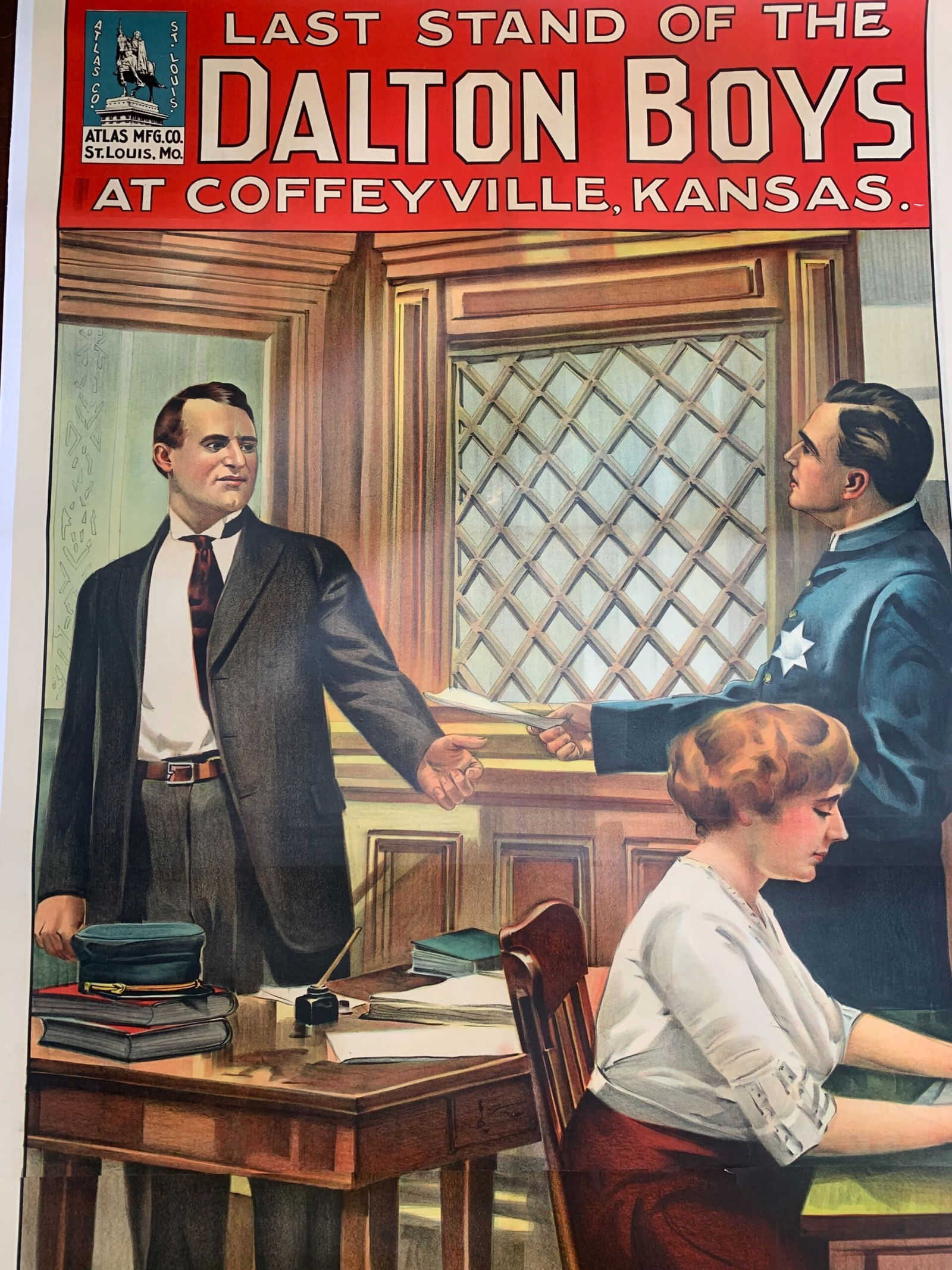 Last Stand of the Dalton Gang (1912) US Three Sheet Movie Poster LB - 4