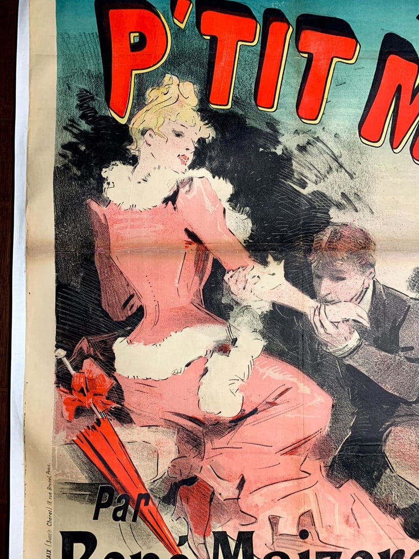 P'Tit Mi - Art By Cheret (1888) 34.6x49.2 French Theater Poster LB - 4