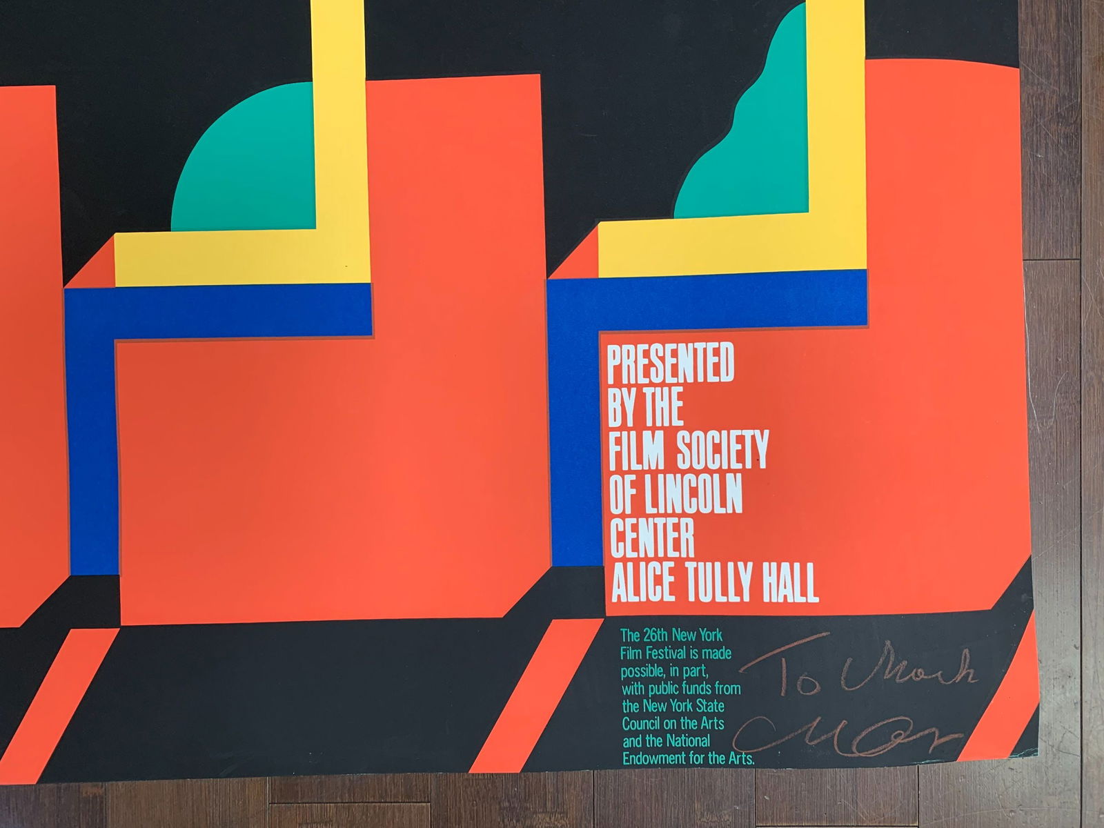 26th NY Film Festival - Art by Milton Glaser (1988) 30x44.5 US Advertising Poster - 2