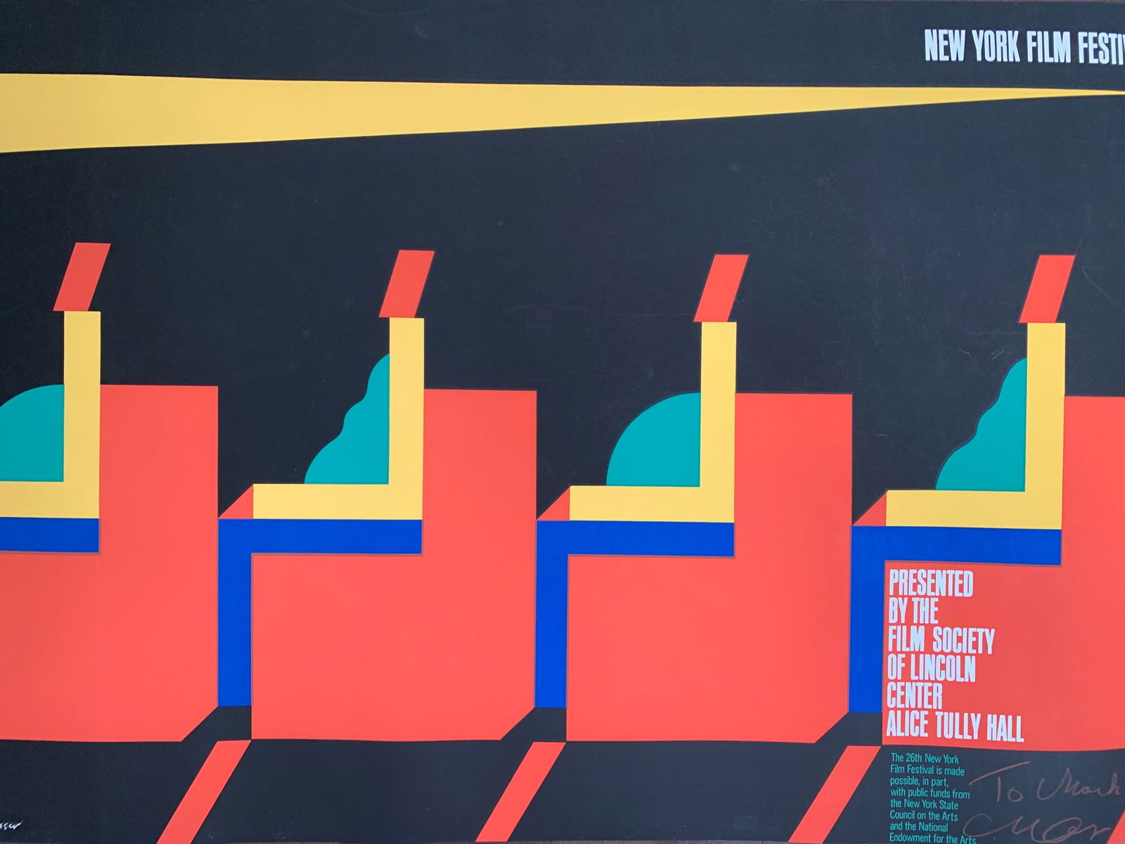26th NY Film Festival - Art by Milton Glaser (1988) 30x44.5 US Advertising Poster - 5