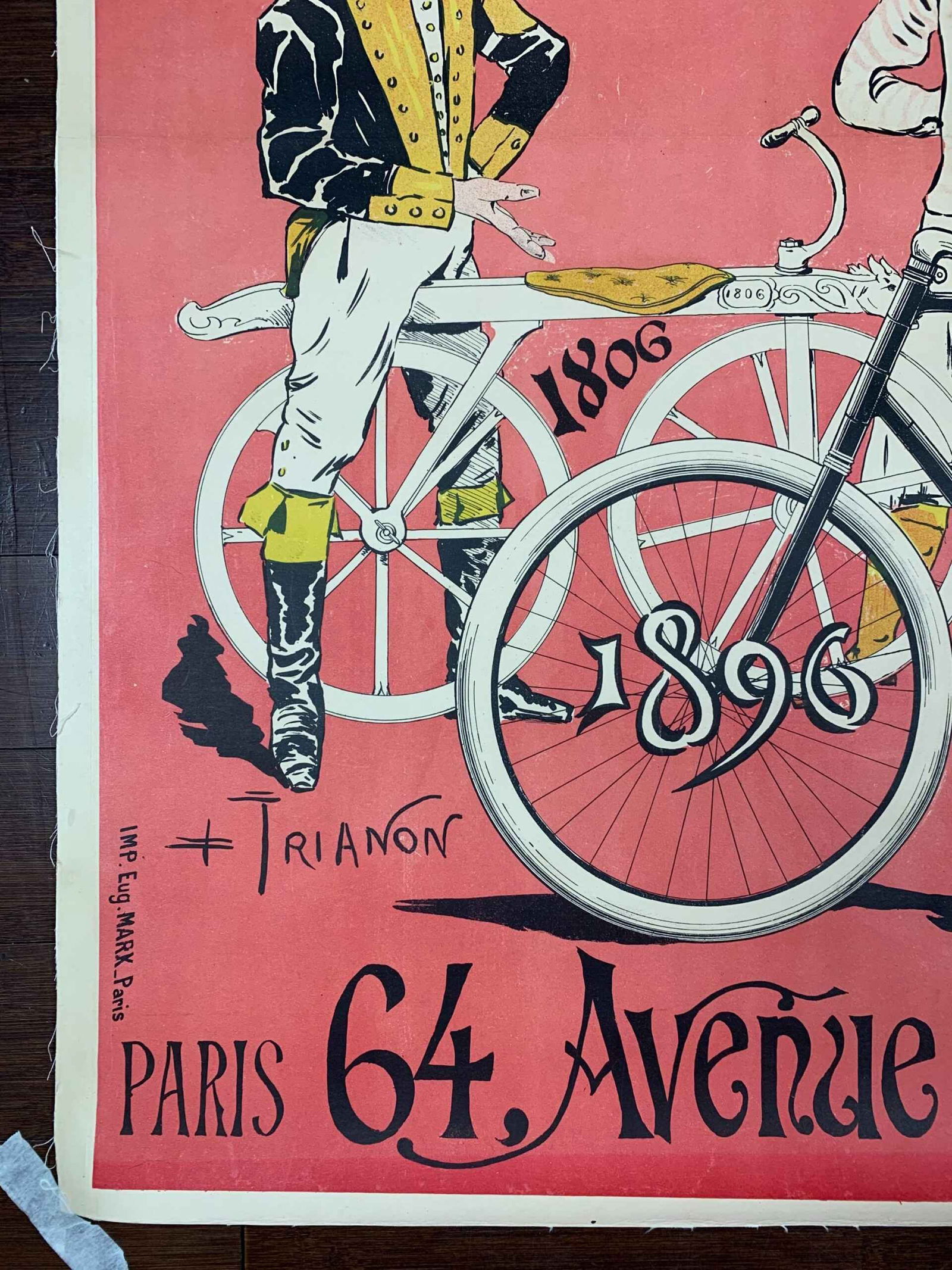 Cycles Renon - Art Trianon (1896) 34.5x43.5 French Advertising Poster LB - 5