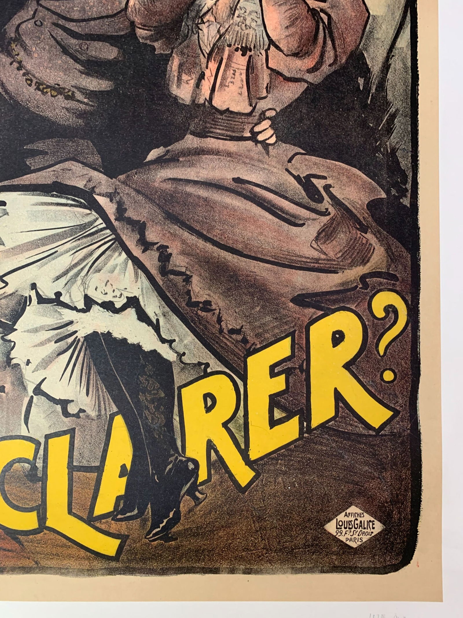 Tournee Frederic Achard - Art by Louis Galice (1900's) 39x55 French Theater Poster LB - 5