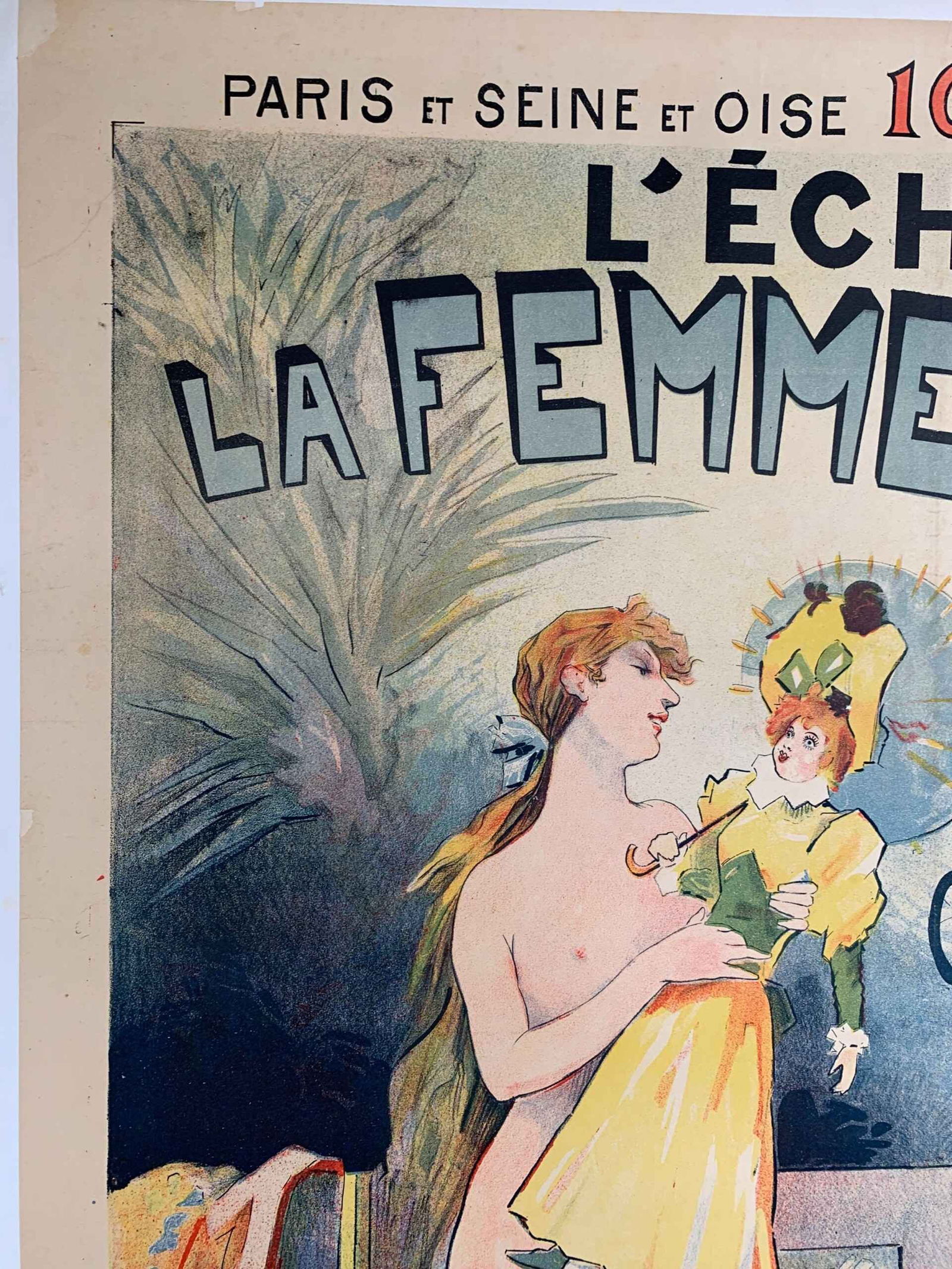 La Femme-Enfant - Art by Lucien Metivet (1891) 37.5x51.5 French Advertising Poster LB - 2