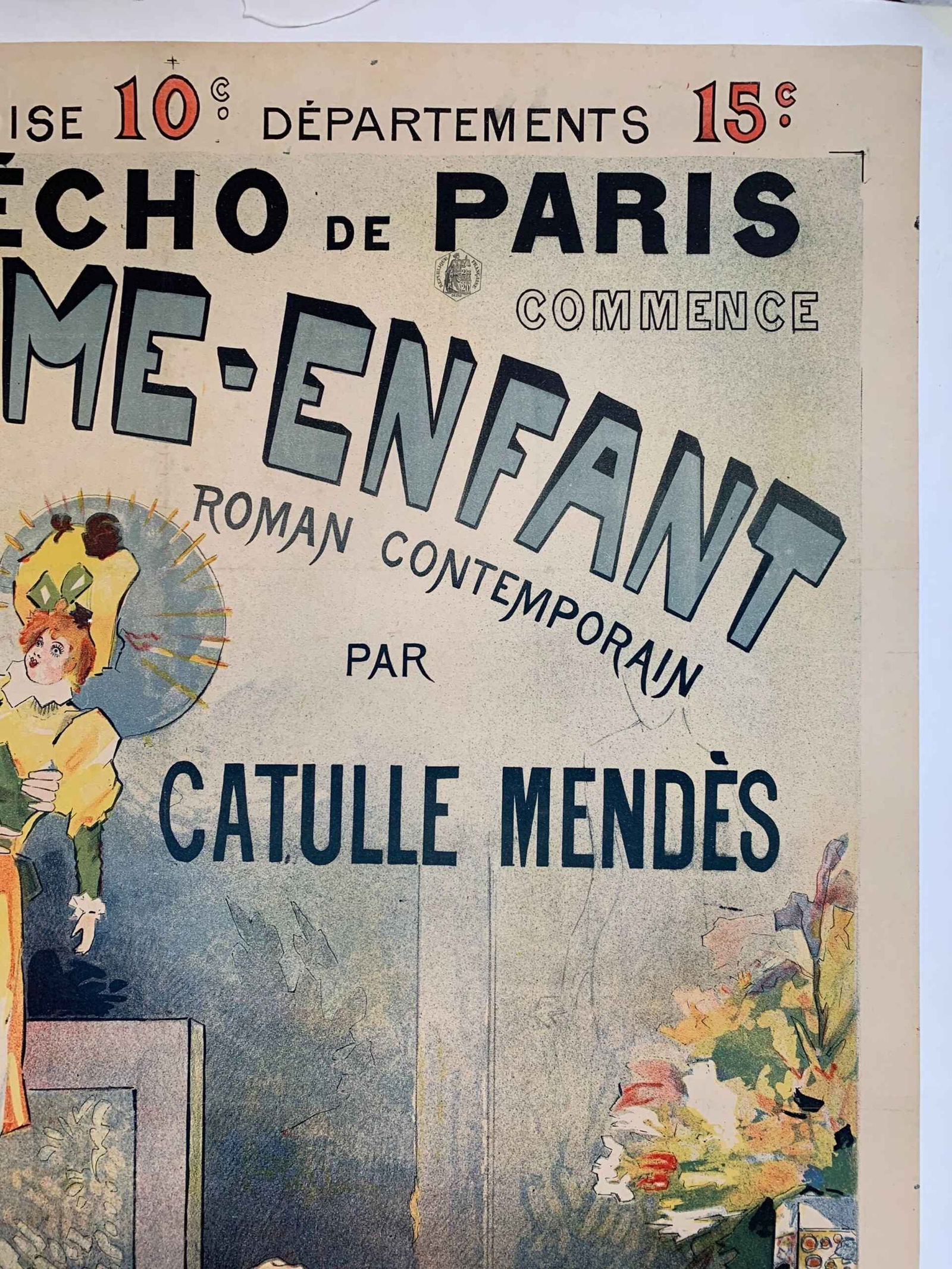 La Femme-Enfant - Art by Lucien Metivet (1891) 37.5x51.5 French Advertising Poster LB - 3