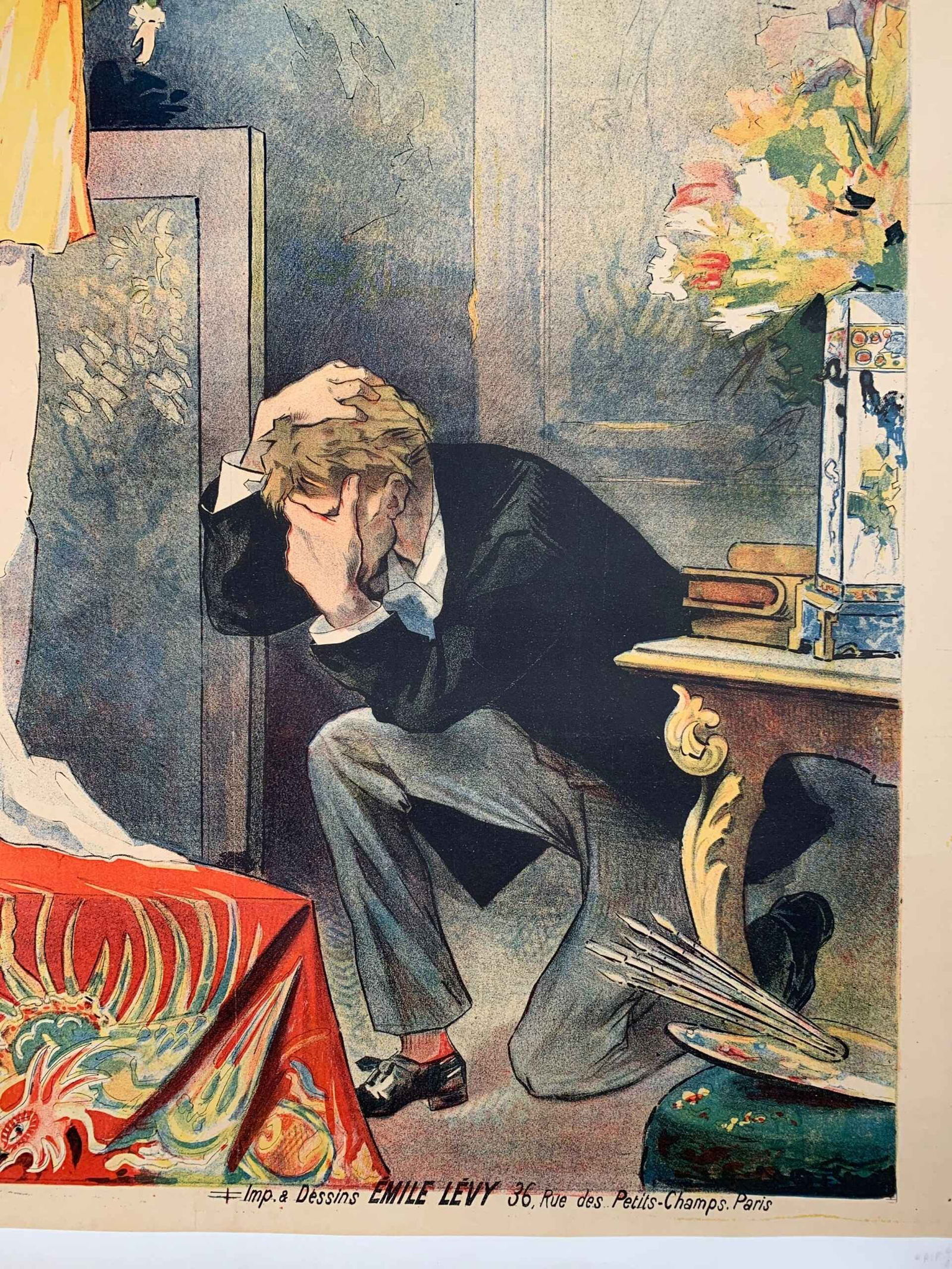 La Femme-Enfant - Art by Lucien Metivet (1891) 37.5x51.5 French Advertising Poster LB - 4