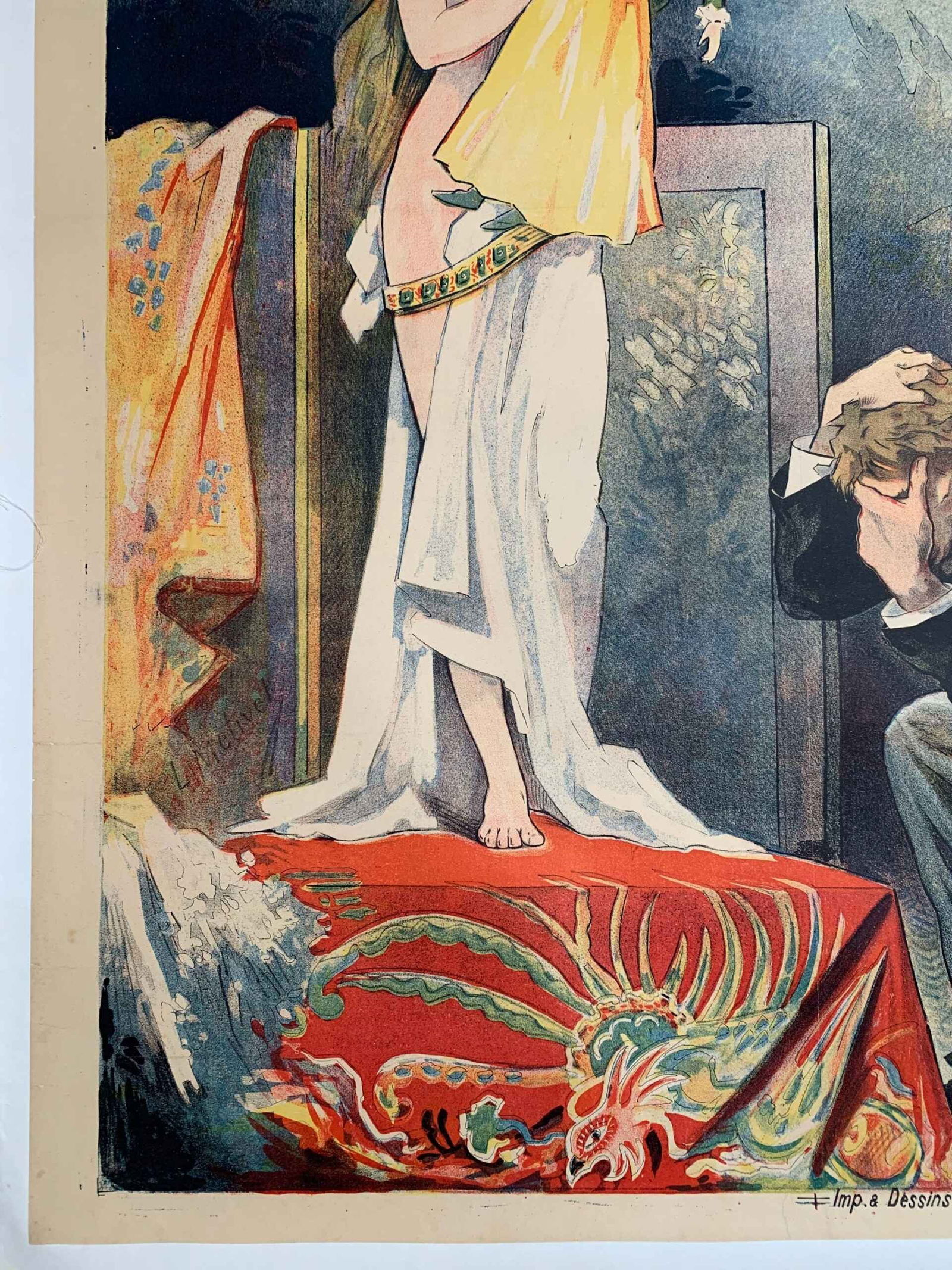 La Femme-Enfant - Art by Lucien Metivet (1891) 37.5x51.5 French Advertising Poster LB - 5