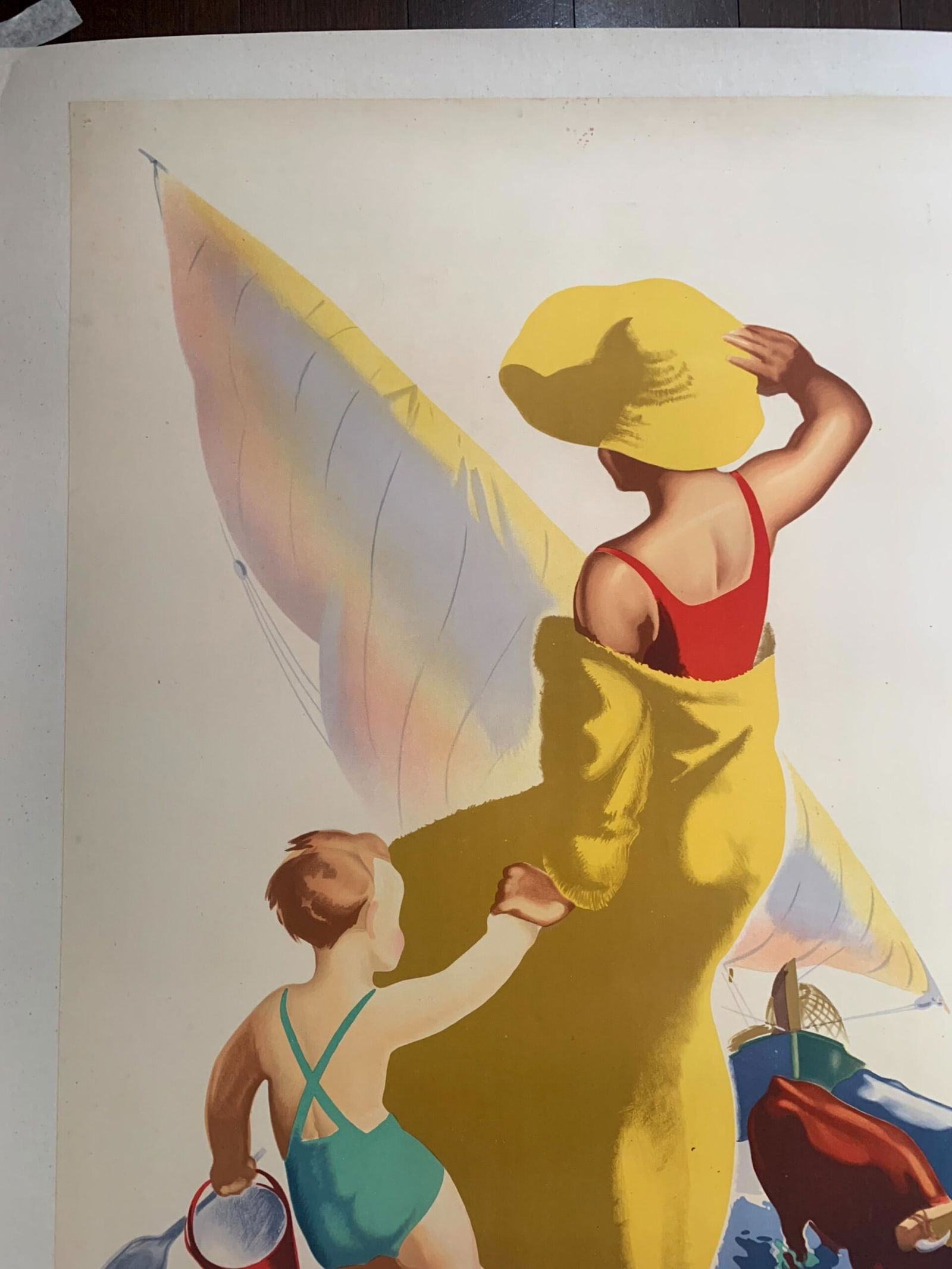 Playas De Levante - Art by Josep Morell Macias (1942) 24.75x39 Spanish Travel Poster LB - 2