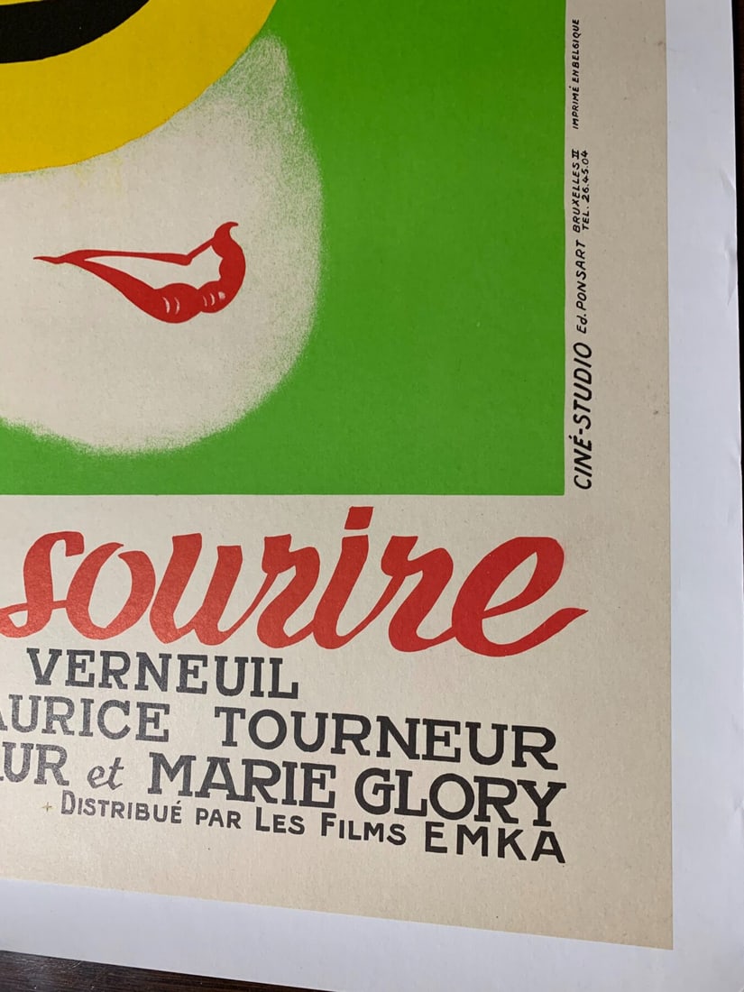 Maurice Chevalier - Art By Jean Mercier (1936) 24.25x32.25 French Movie Poster LB - 4