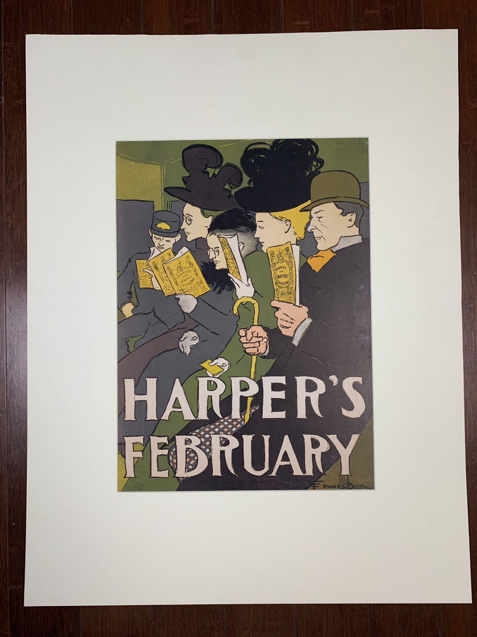 Harpers February - Art By Penfield (1898) 10.5x13.375 US Magazine Cover: Title: Harpers February - Art By Penfield (1898) 10.5x13.375 US Magazine Cover Description: Harpers February - Art By Penfield (1898) 10.5x13.375 US Magazine Cover\n\nPlease refer to the attached phot