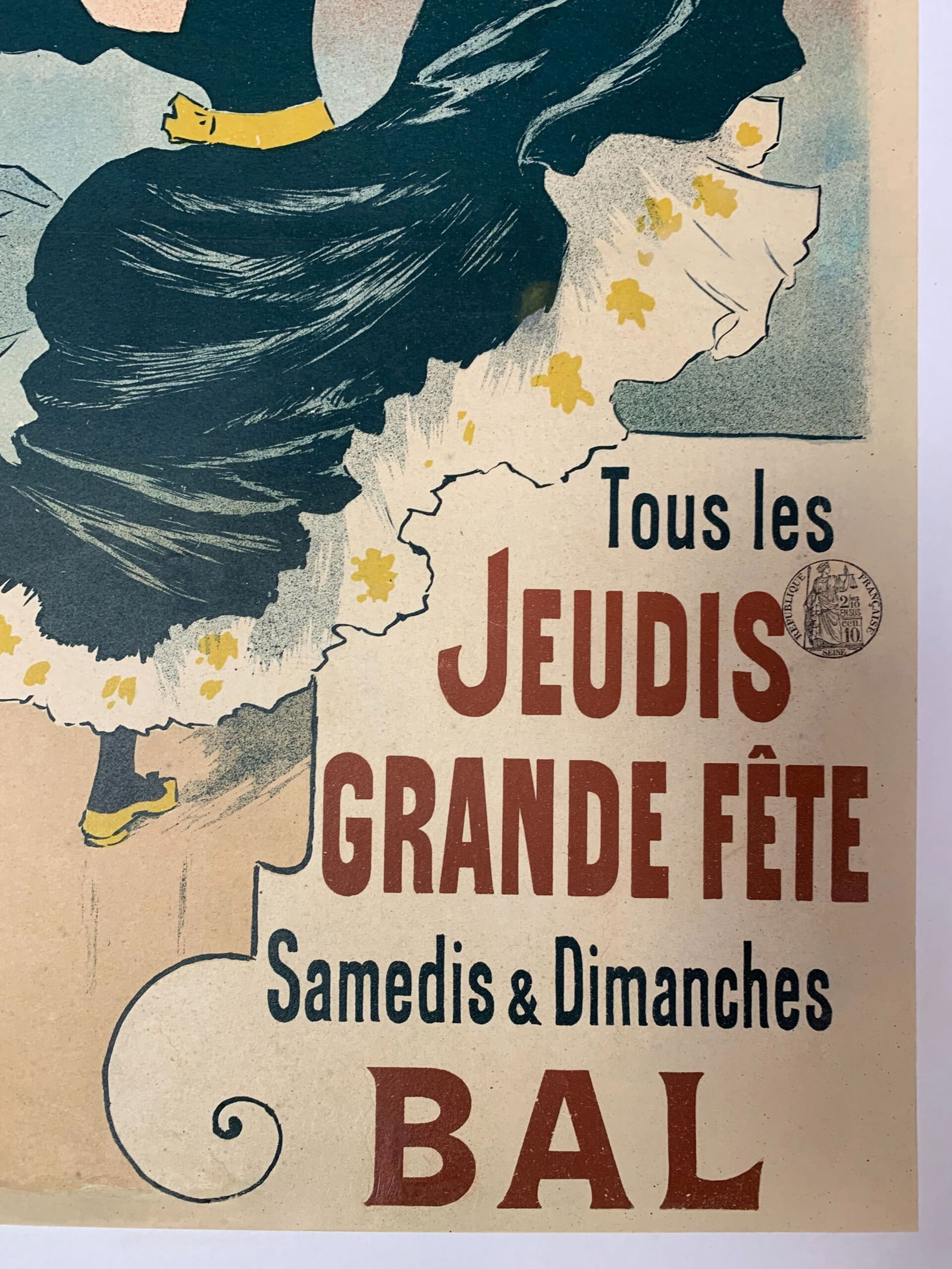 Bullier - Art by Georges Meunier (1895) 15.5x22.75 French Advertising Poster LB - 3