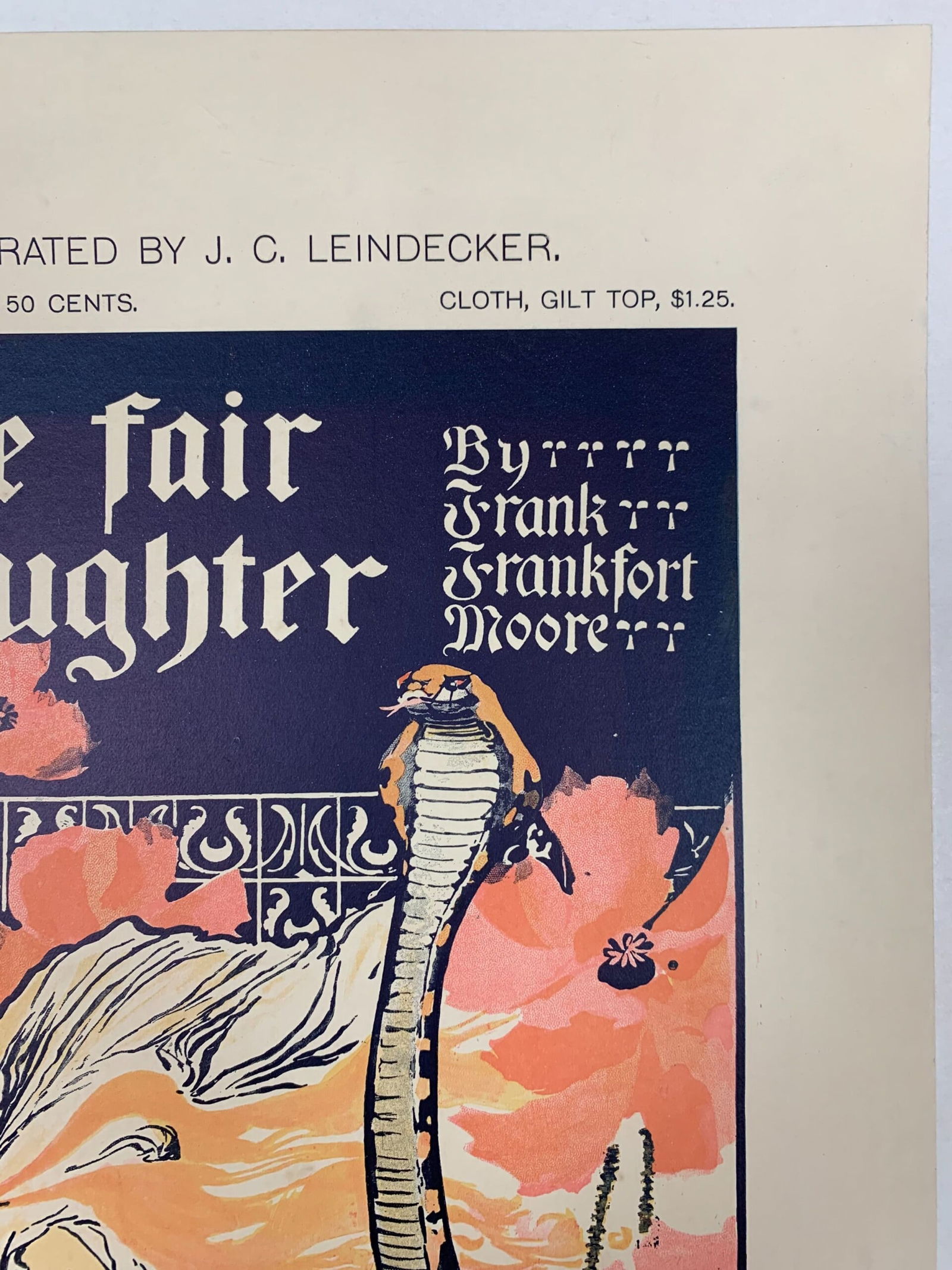 One Fair Daughter - Very Early Art by Leyendecker (1894) 12.5x19 US Book Ad LB - 3