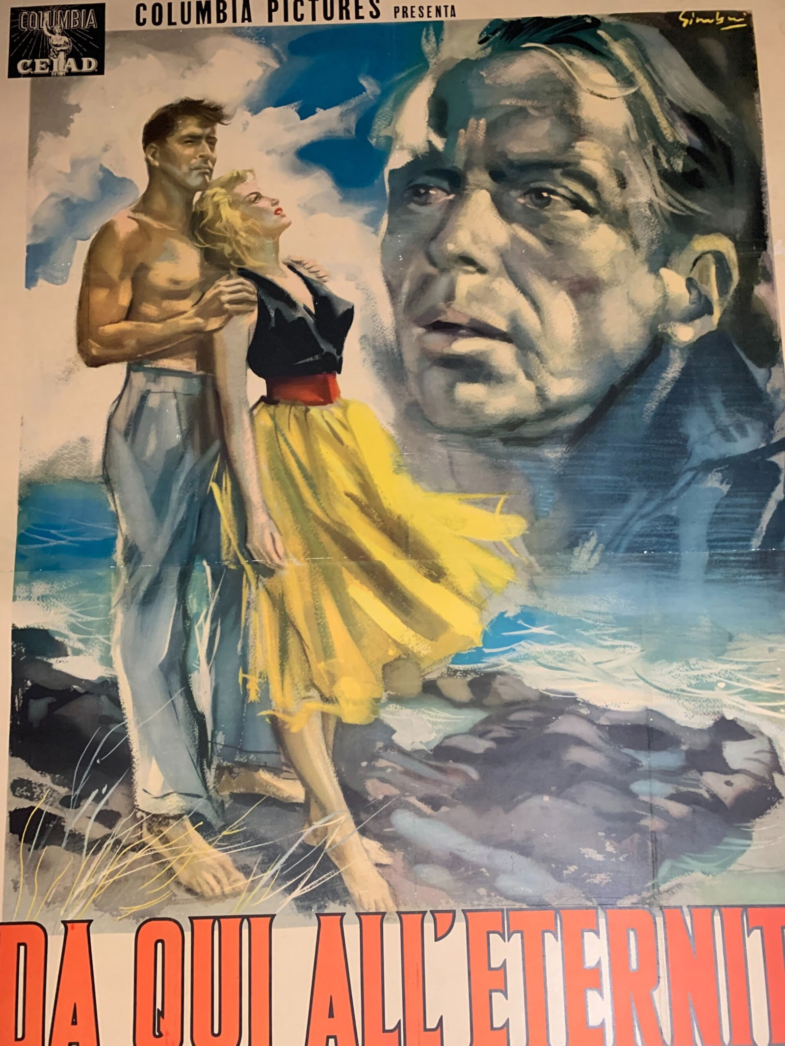 From Here to Eternity - Art by Simeoni (1953) 55x79 Italian Movie Poster LB - 8