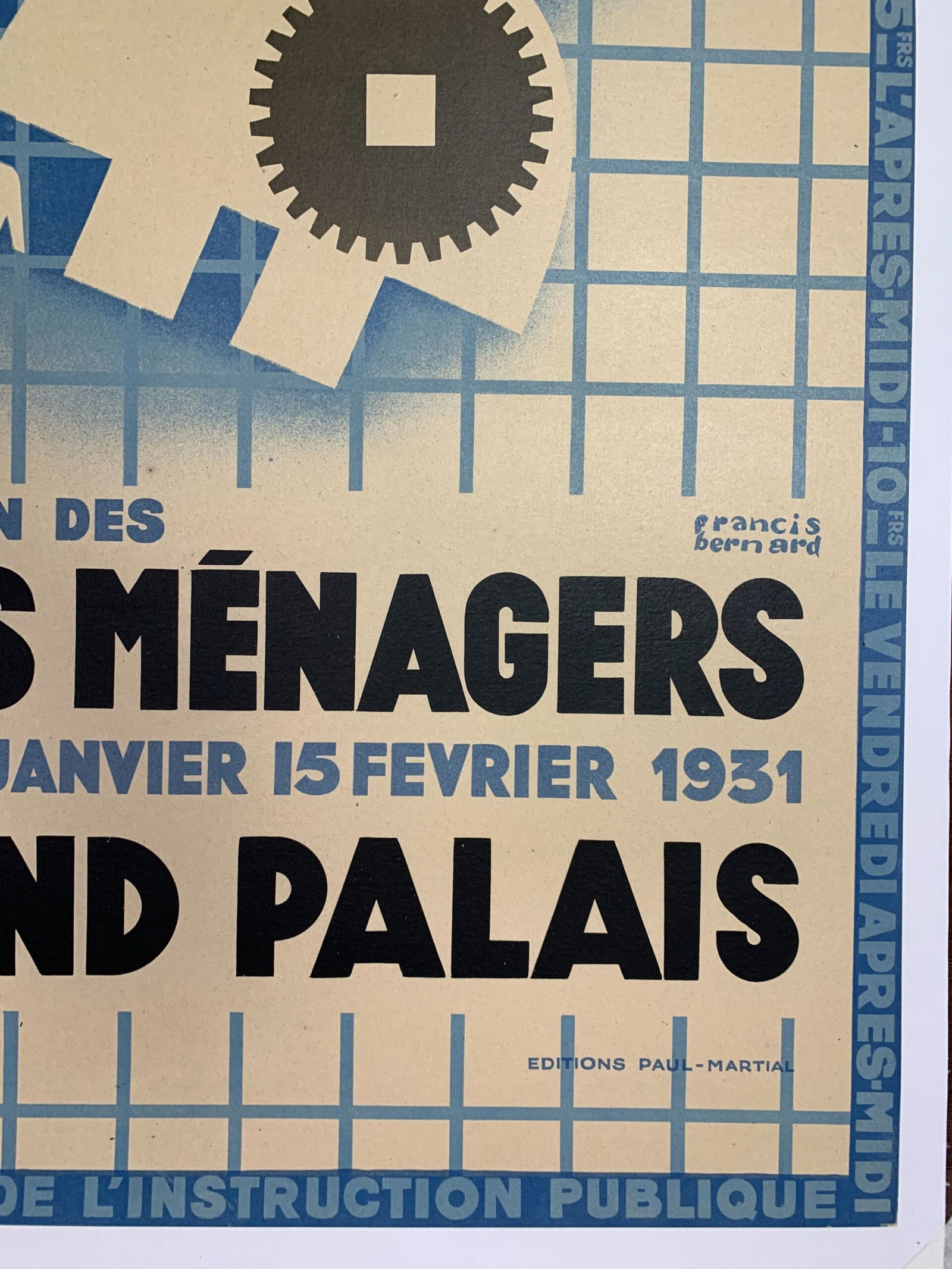 Arts Menagers Grand Palais - Art by Francis Bernard (1931) 24.5x38.75 French Advertising Poster LB - 5