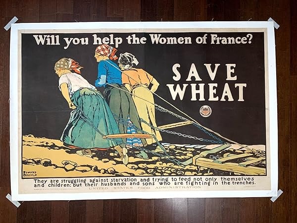 Will You Help The Women Of France? - Art By E. Penfield (1898) 36.5x26 US WWI Poster LB - 2