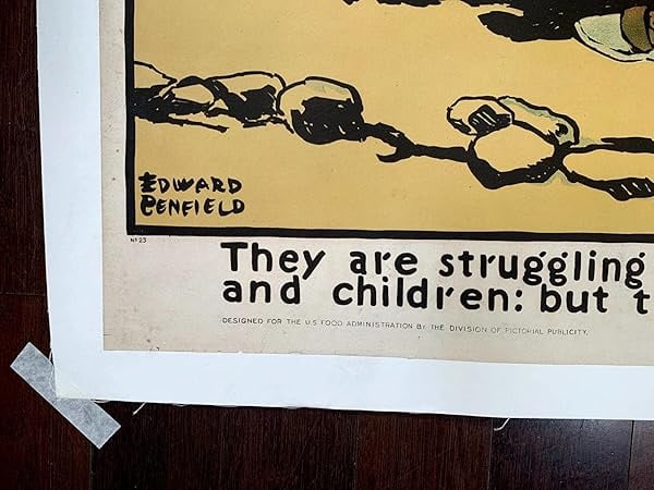 Will You Help The Women Of France? - Art By E. Penfield (1898) 36.5x26 US WWI Poster LB - 5