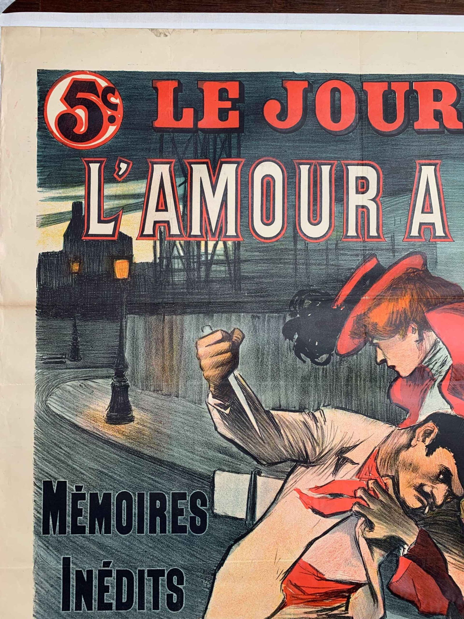 l'Amour a Paris Mr. Goron - Art Balluriau (1898) 43x59 French Litho Poster LB - 2