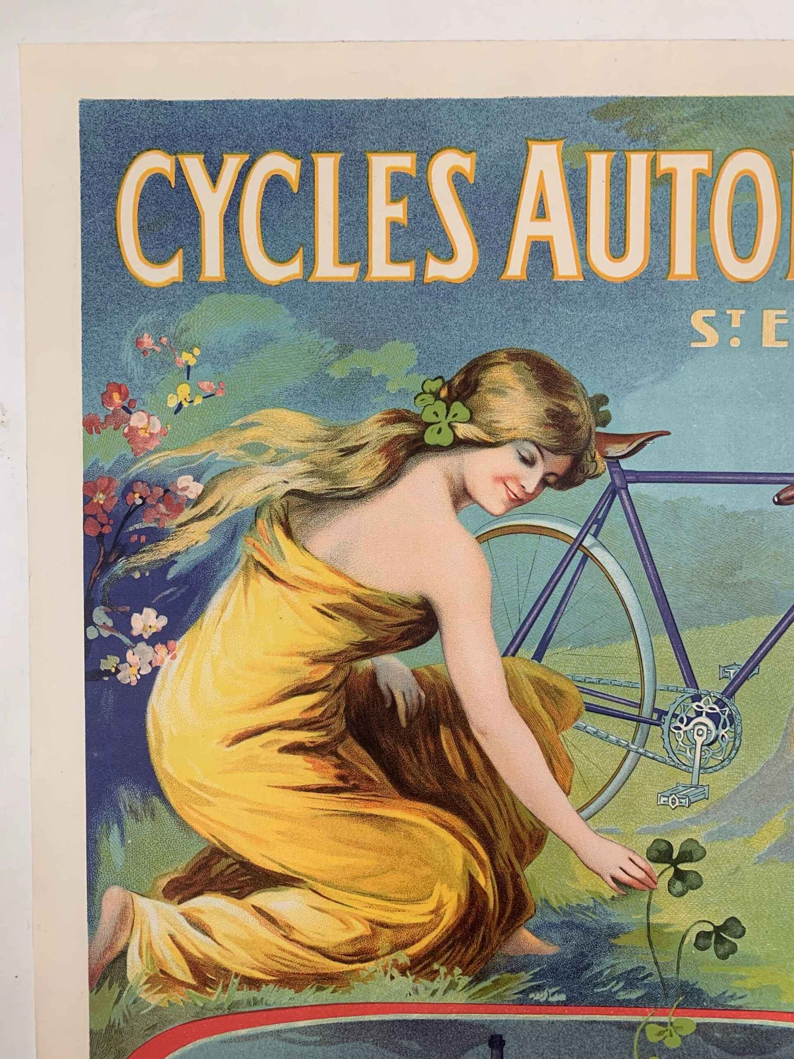 Cycles Automoto - Art Francisco Tamagno (1900) 15x22.75 French Lithograph LB - 2