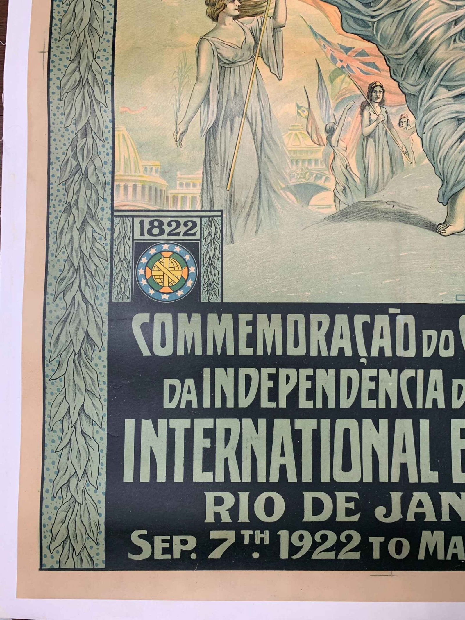 International Expo - Art C. Oswald (1922) 30x44 Brazilian Lithograph Poster LB - 5